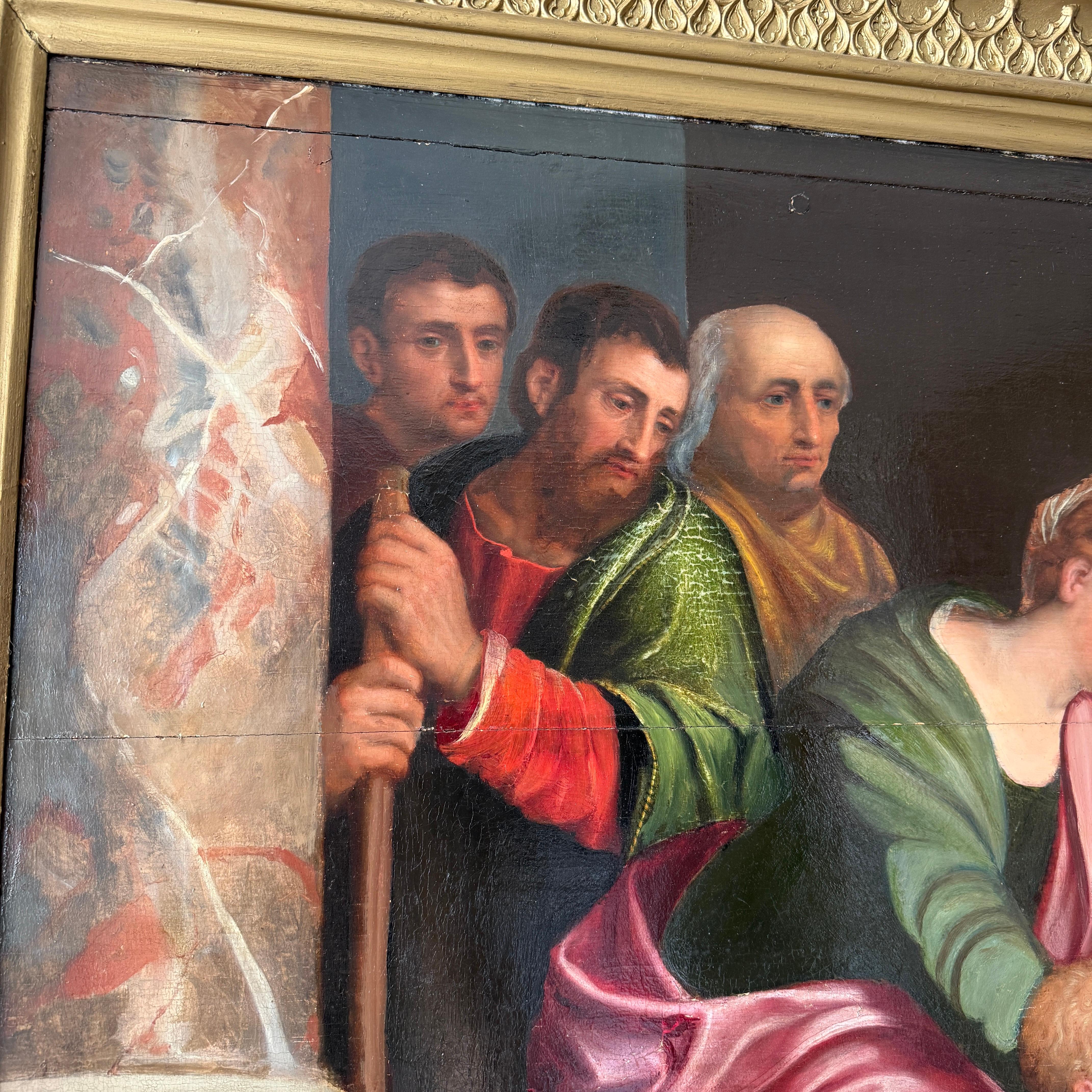 The Holy Kinship of Mary, Öl auf Lattenrost-Tafel, möglicherweise Willem Key (16. Jahrhundert) (Belgisch) im Angebot