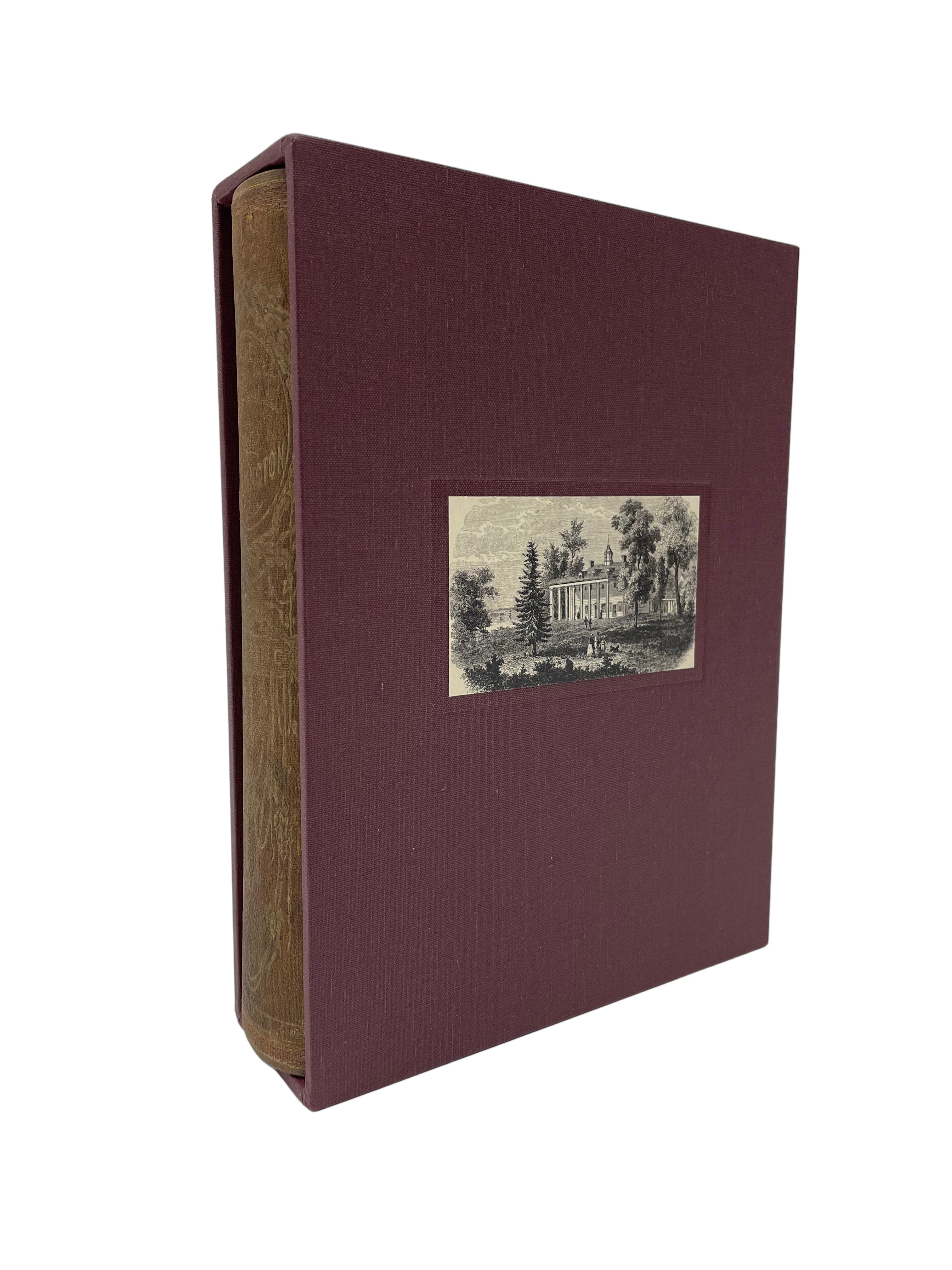 Lossing, Benson. The Home of Washington; or Mount Vernon and its Associations, Historical, Biographical, and Pictorial. Hartford: A.S. Hale & Co.,1870. Early edition. Octavo, in original brown cloth with blind and gilt embossed boards. 

Presented