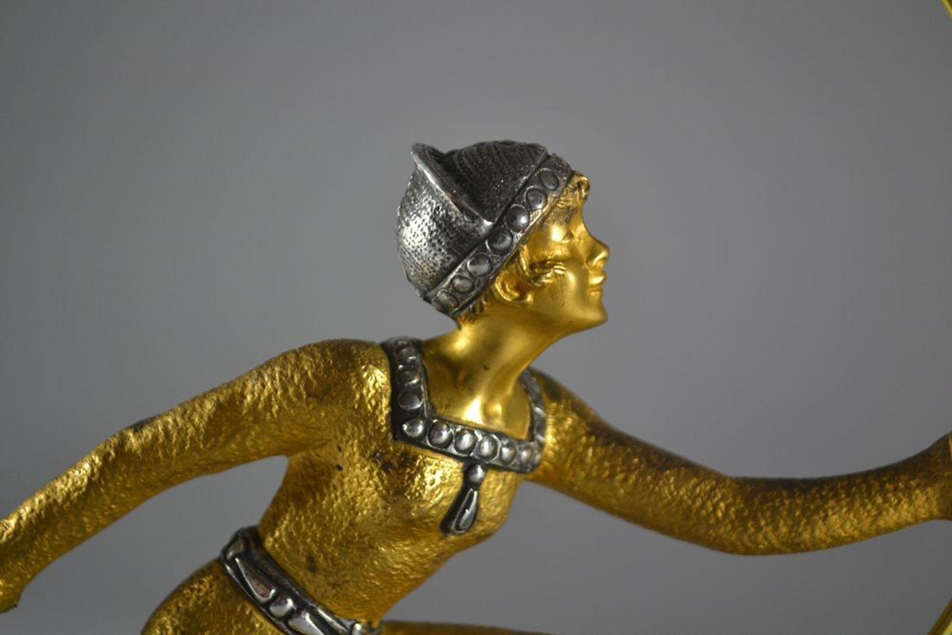 Hoop Dancer, Gilded Bronze Figure, Desire Grisard Art Deco 1
