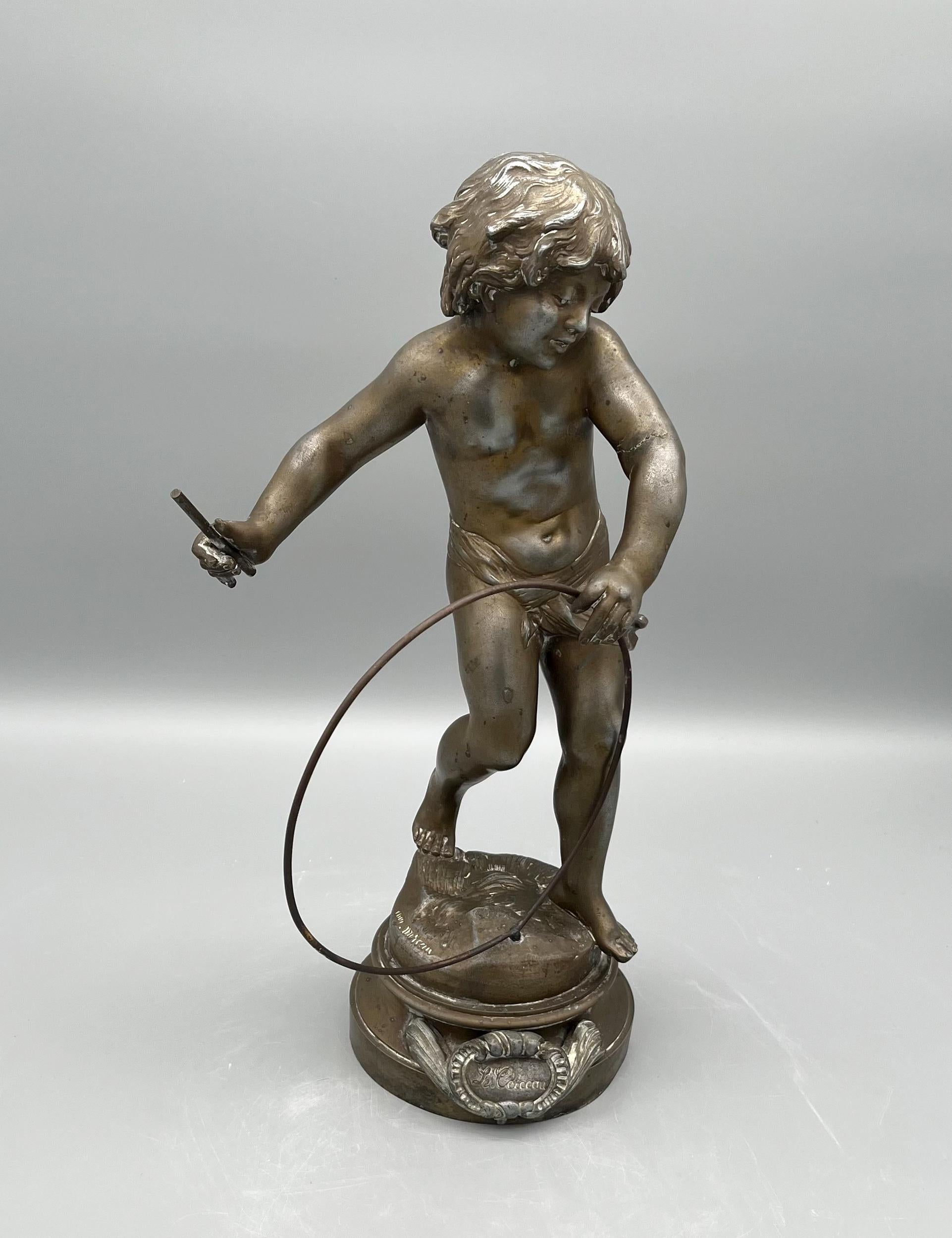 Napoleon III “The hoop”, subject in regule by Auguste Moreau, France, circa 1880 For Sale