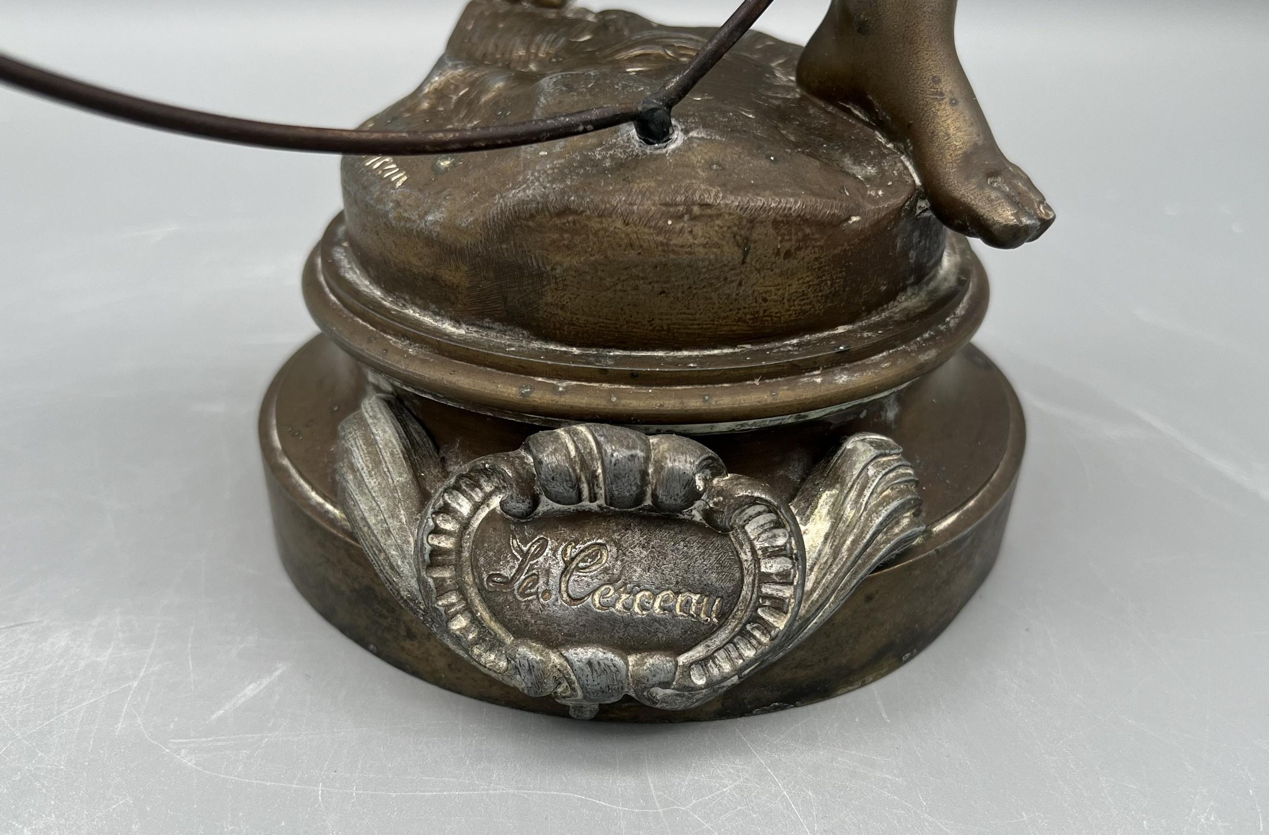 Metal “The hoop”, subject in regule by Auguste Moreau, France, circa 1880 For Sale