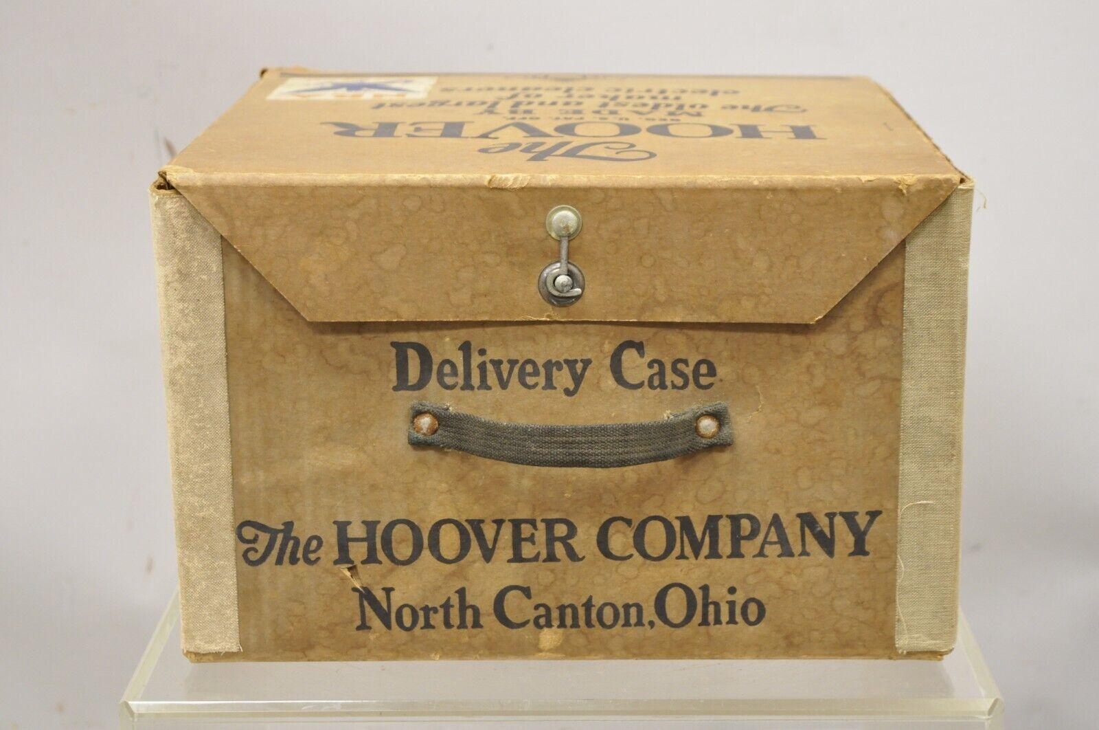 Art Deco The Hoover Co Model 450 Advertisement Cardboard Box NRA Sticker Delivery Box For Sale