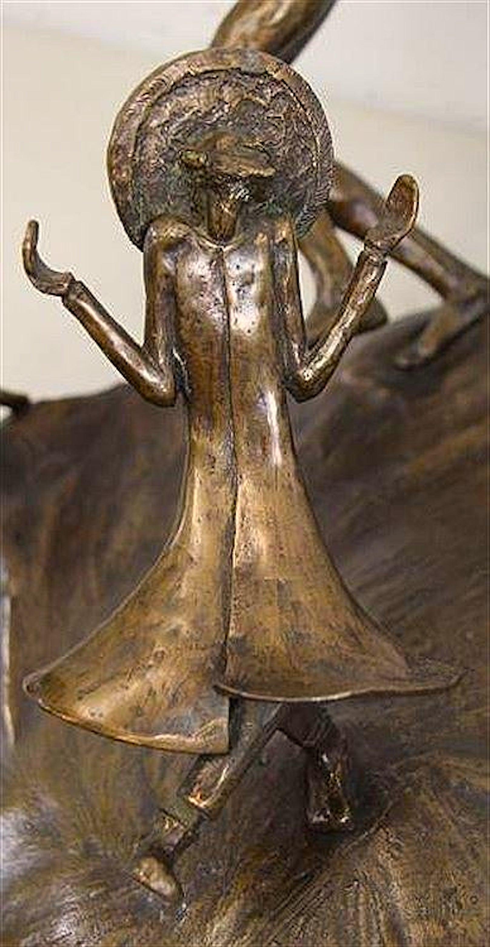 Sculpture en bronze « The Horah » de Sonya Bellak Bon état - En vente à Wiscasset, ME