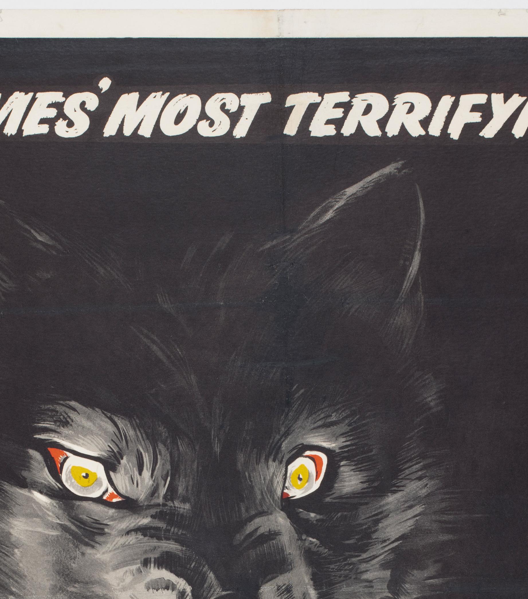 The Hound of the Baskervilles 1959 UK Quad Film Poster In Good Condition For Sale In Bath, Somerset