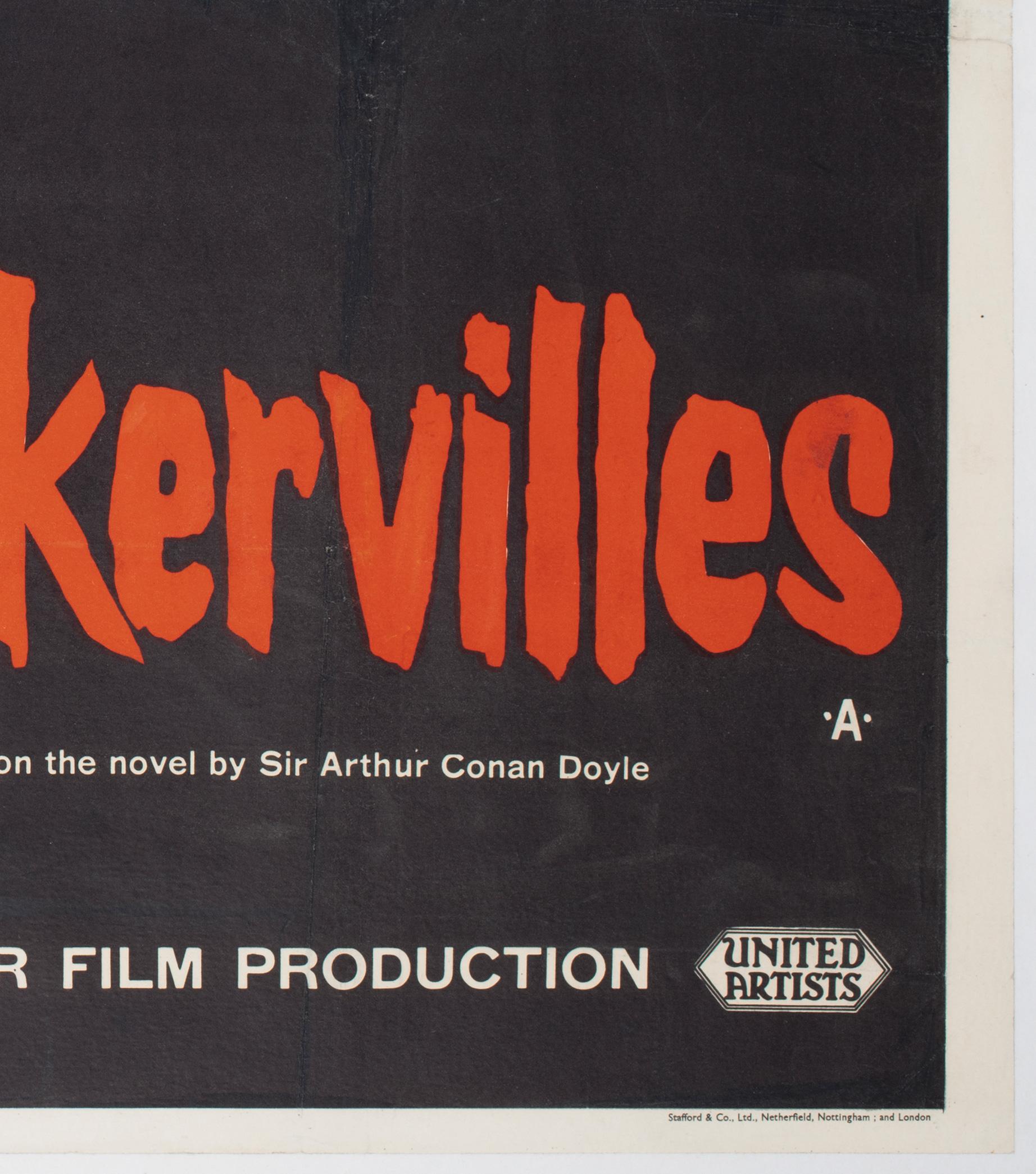 The Hound of the Baskervilles 1959 UK Quad Film Poster For Sale 2