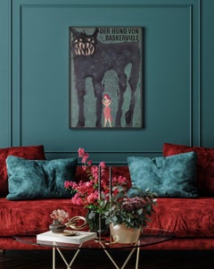 Le Chien des Baskerville 1964 Affiche de film A1 d'Allemagne de l'Est