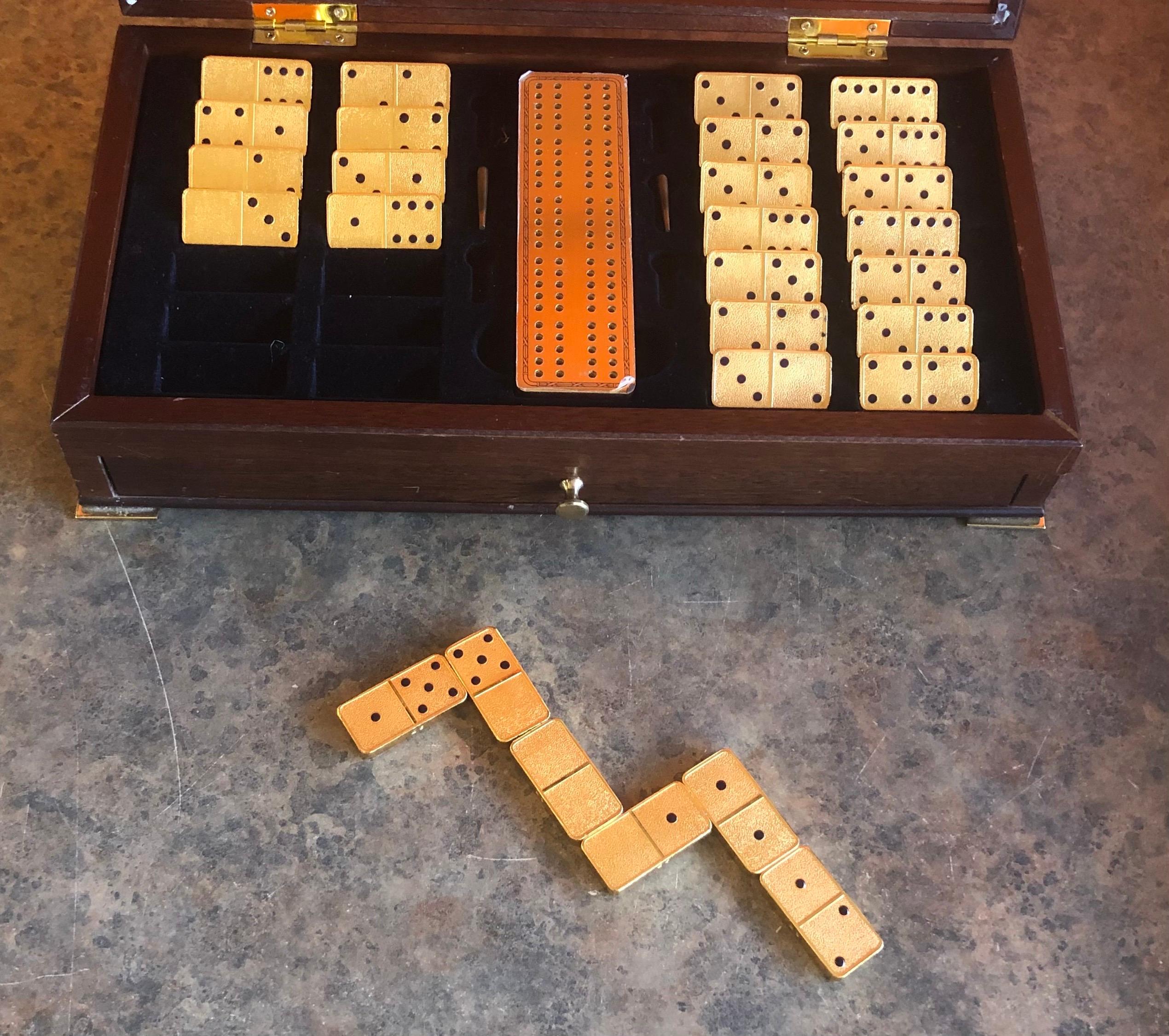 gold plated domino set