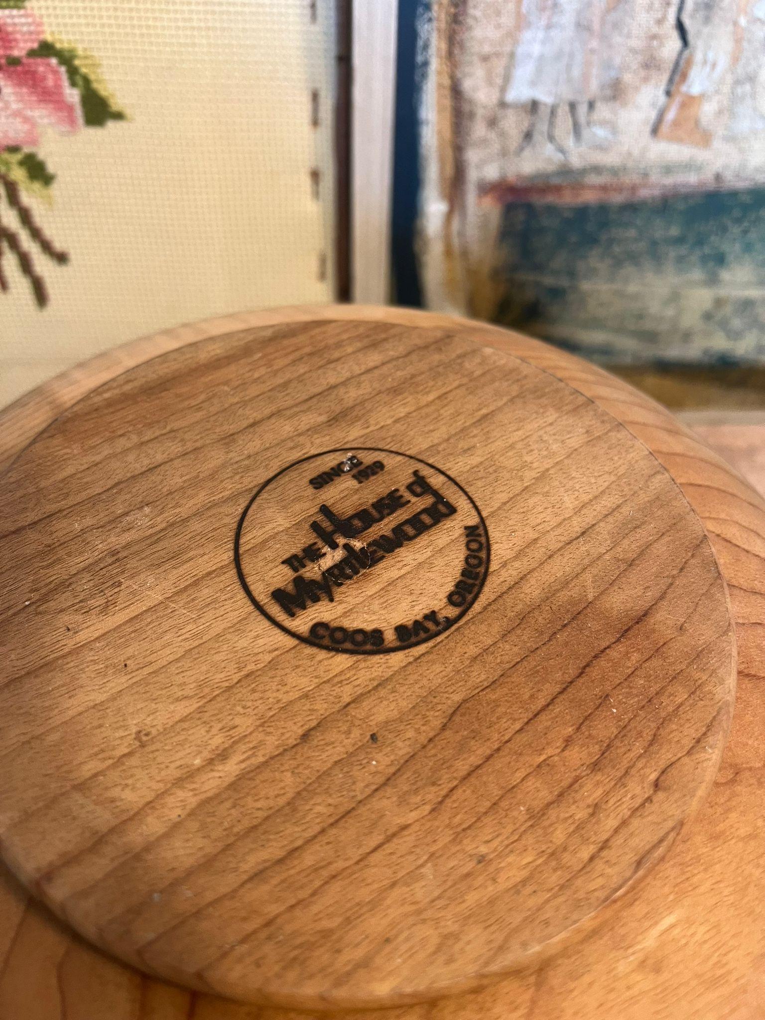 The House of Myrtlewood Large Wooden Bowl For Sale 2