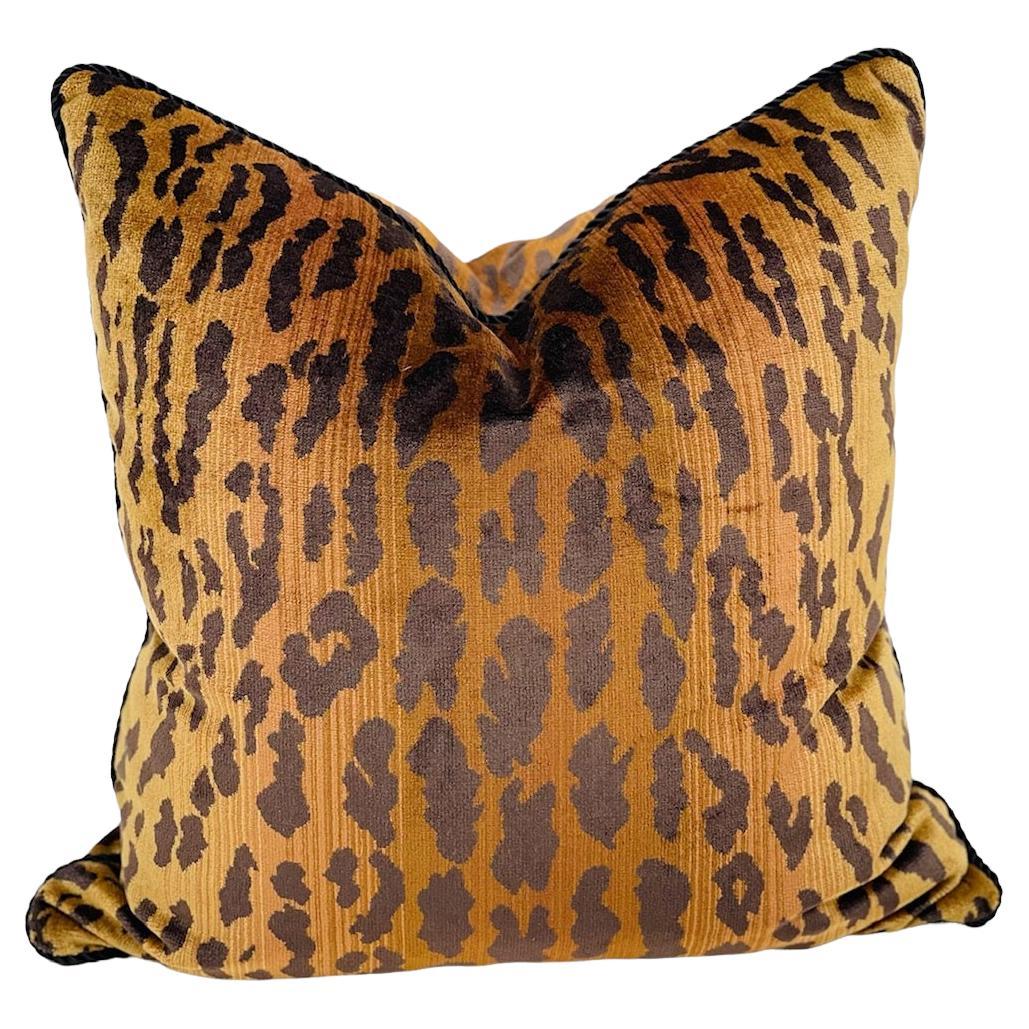 House of Scalamandre Leopard Luxury Pillow For Sale