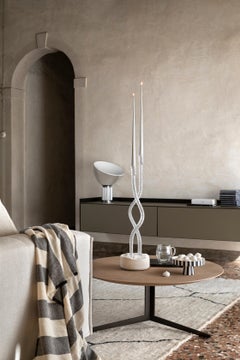 Duo Wavy Murano Glass and Marble Candleholder, Various Colors by Aina Kari