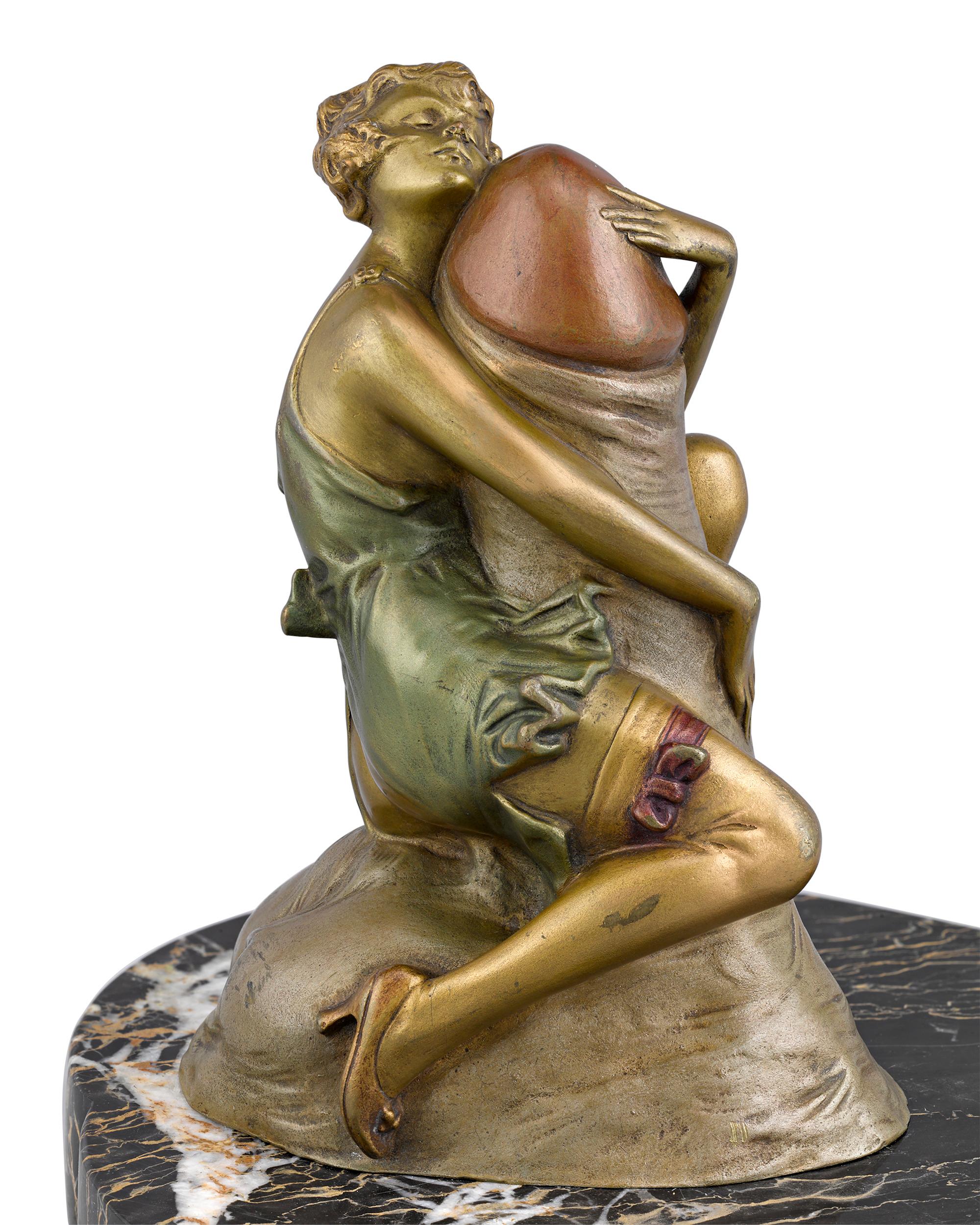 The Hugger Erotic Bronze Attributed to Bruno Zach In Excellent Condition In New Orleans, LA