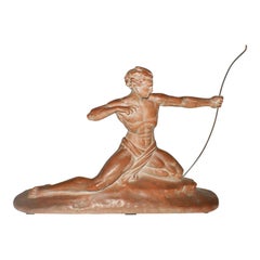 “The Hunter” French Terracotta sculpture signed by Cipriani