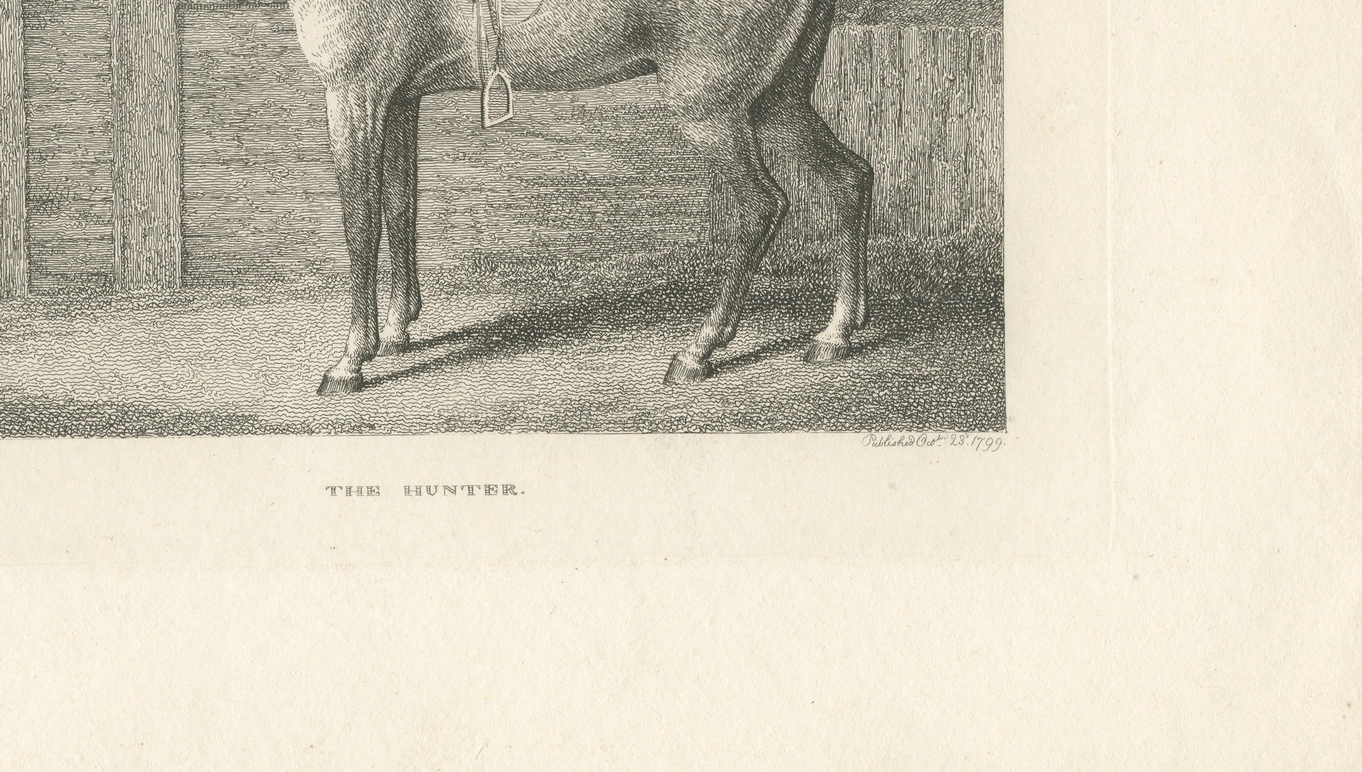 The Hunter, Samuel Howitt Georgian Equestrian Engraving, England, 1799