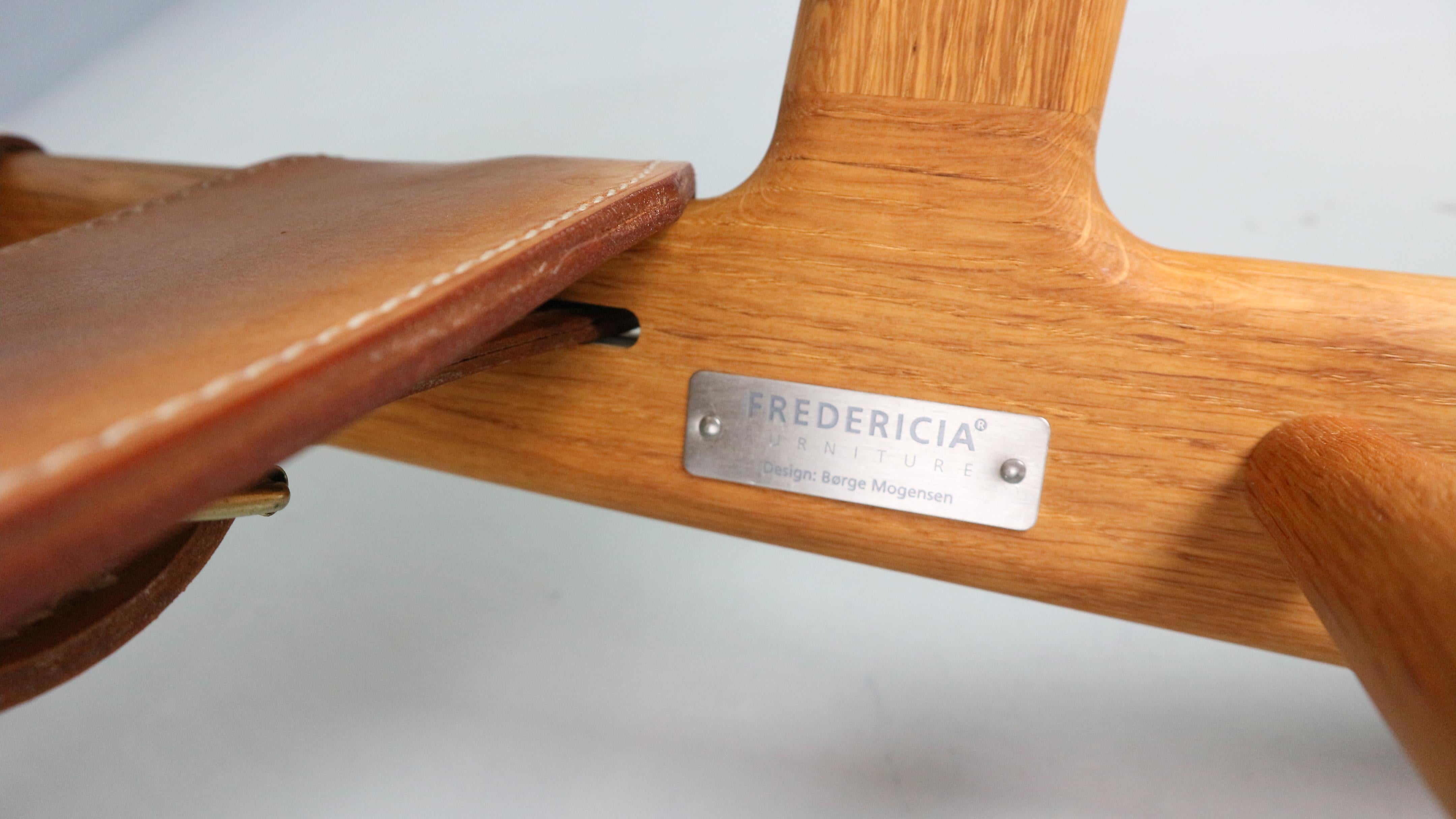 'The Hunting Chair' 2229 by Børge Mogensen, Fredericia Furniture 1970s For Sale 9