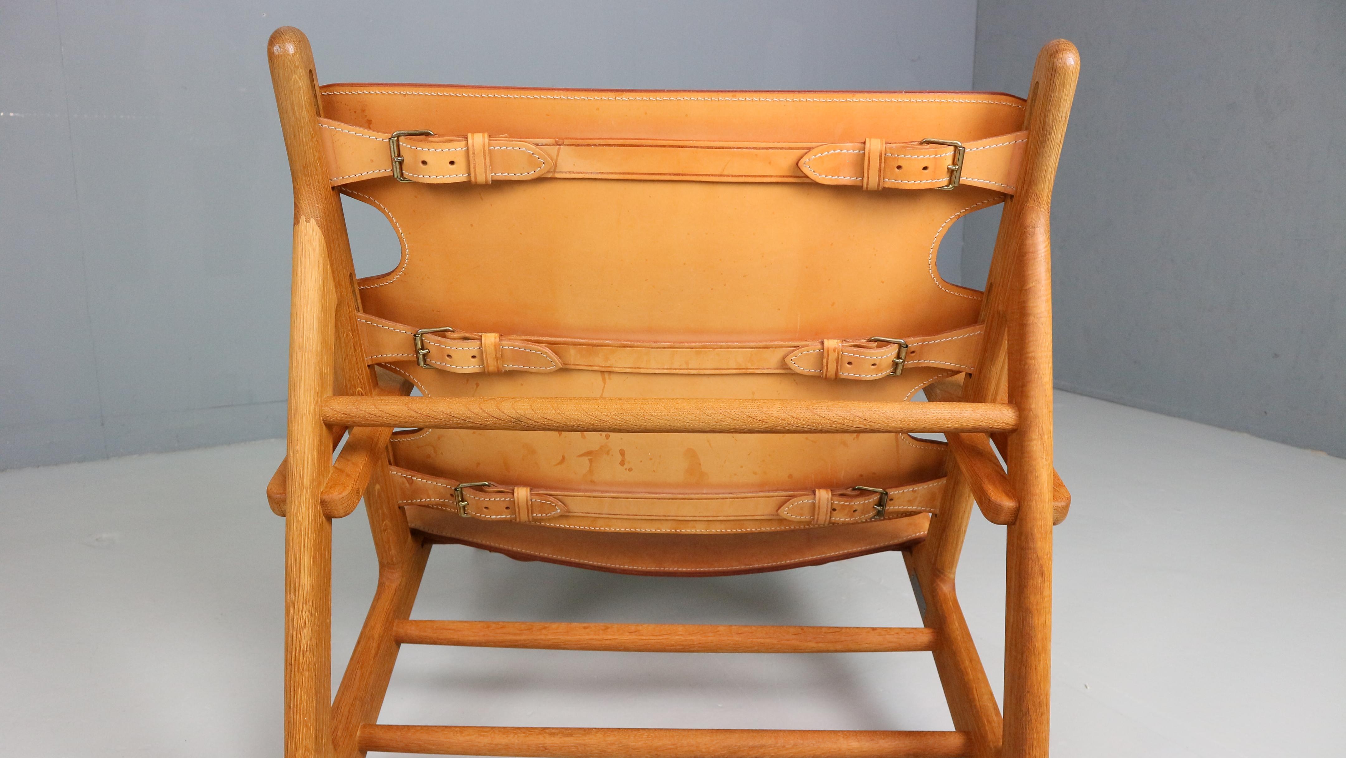 Danish 'The Hunting Chair' 2229 by Børge Mogensen, Fredericia Furniture 1970s For Sale