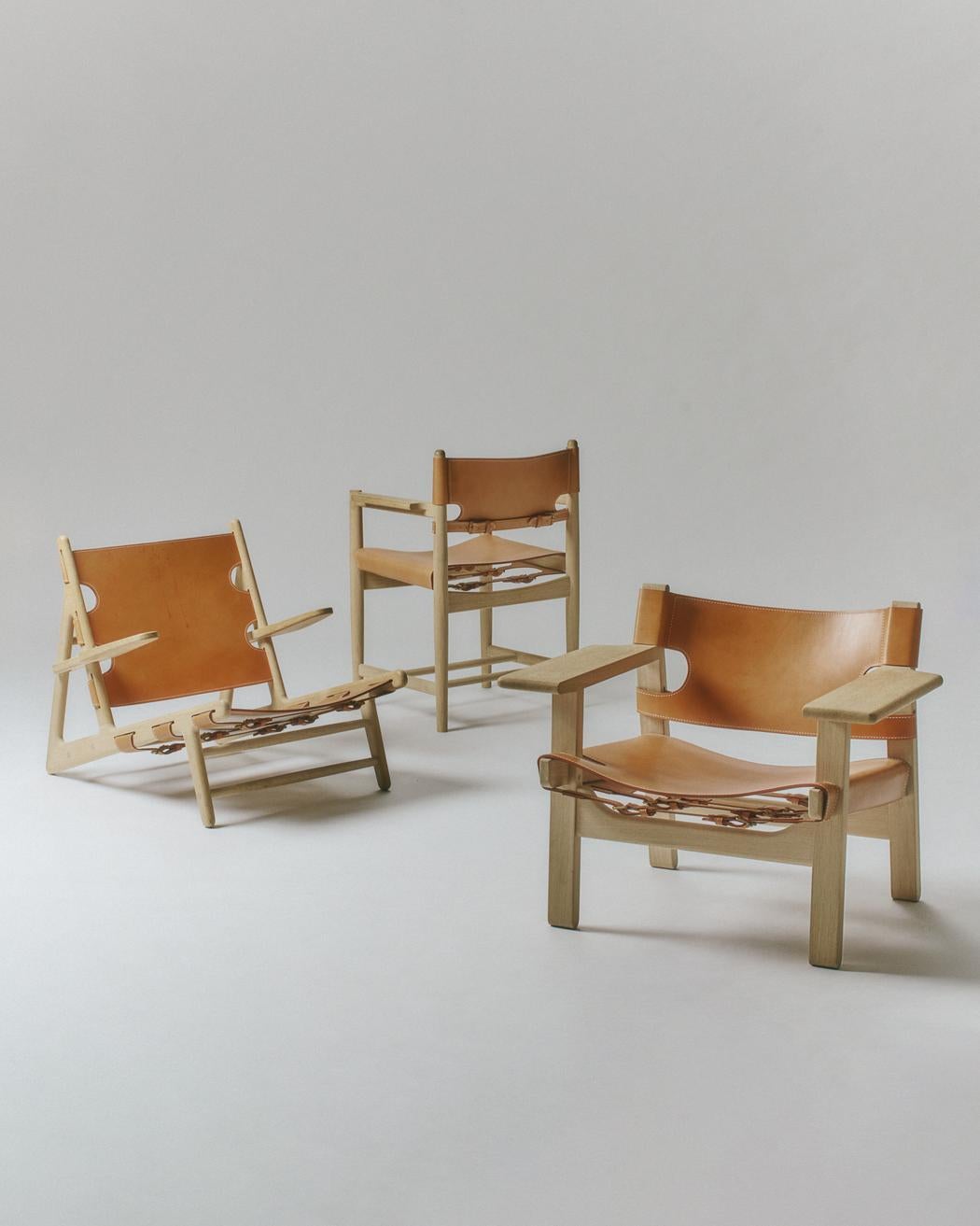 The Hunting Chair in Soap Oak/Naturleder von Børge Mogensen für Fredericia (21. Jahrhundert und zeitgenössisch) im Angebot