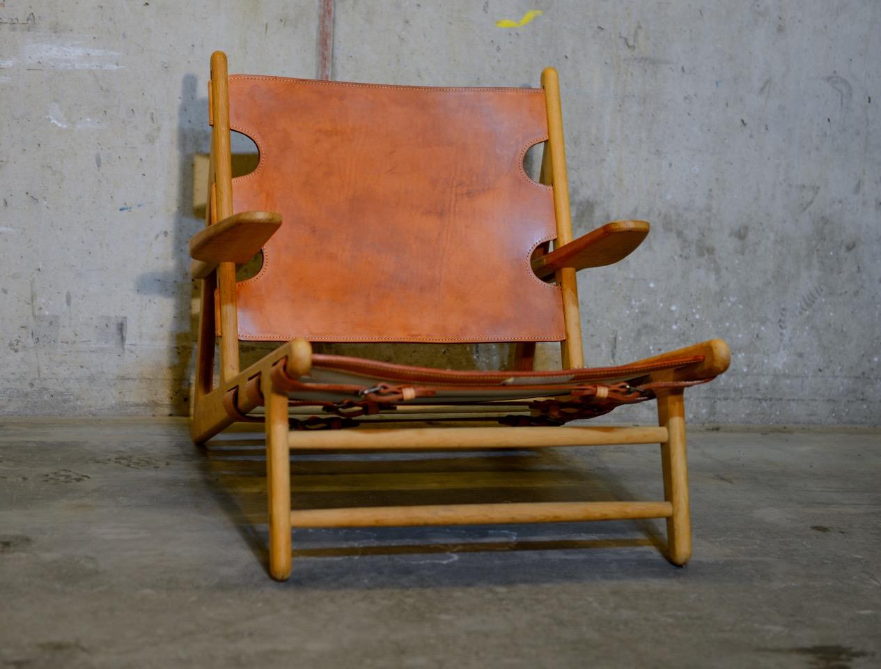 Scandinavian Modern Hunting Chair, Model 2229, Børge Mogensen, Fredericia Furniture Denmark For Sale