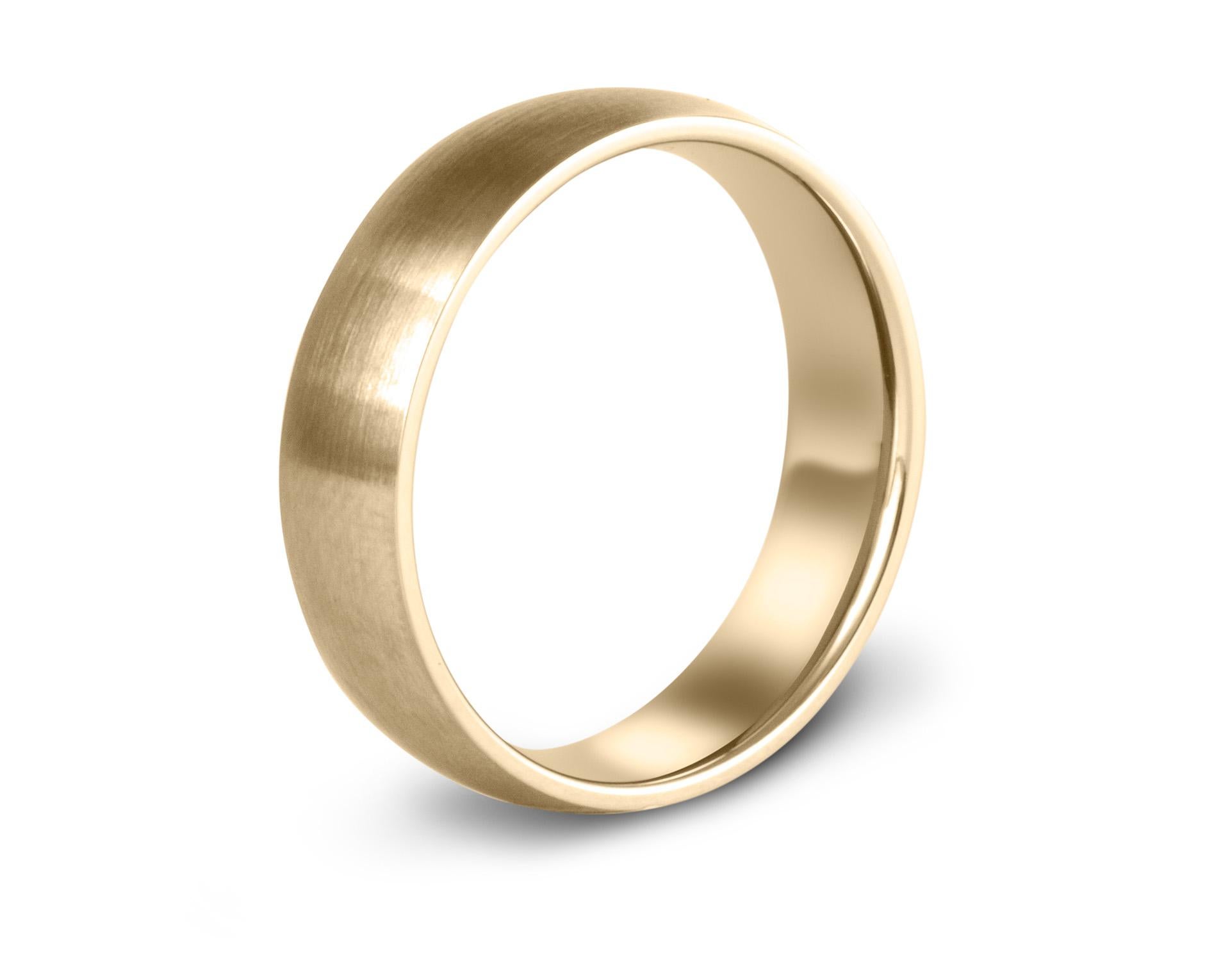 For Sale:  The Hutchins: Solid 14K Yellow Gold 6mm Domed Profile Comfort Fit Wedding Band 2