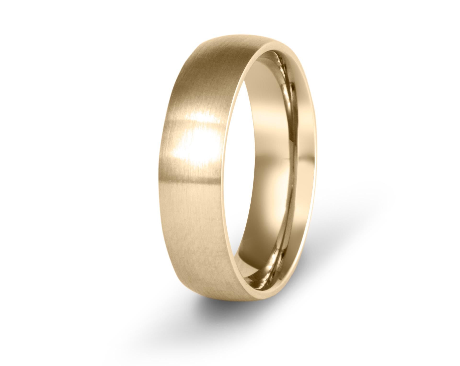 For Sale:  The Hutchins: Solid 14K Yellow Gold 6mm Domed Profile Comfort Fit Wedding Band 3