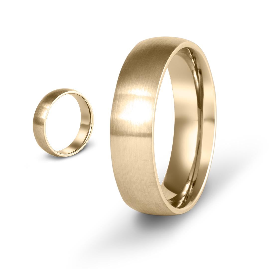 For Sale:  The Hutchins: Solid 14K Yellow Gold 6mm Domed Profile Comfort Fit Wedding Band 5