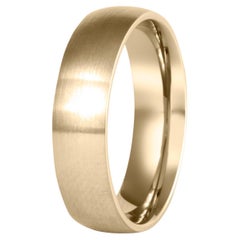 The Hutchins: 14K Yellow Gold 6mm Flat Recessed Edge Comfort Fit Wedding Band