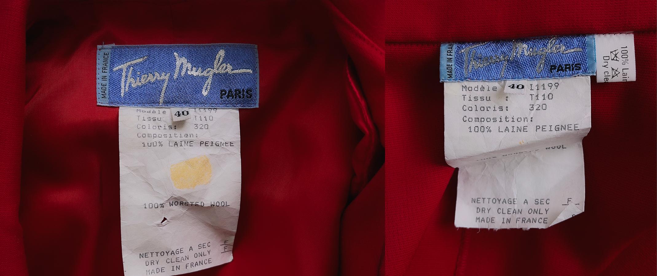 The Iconic red Thierry Mugler LES INFERNALES Suit 1988/89 6