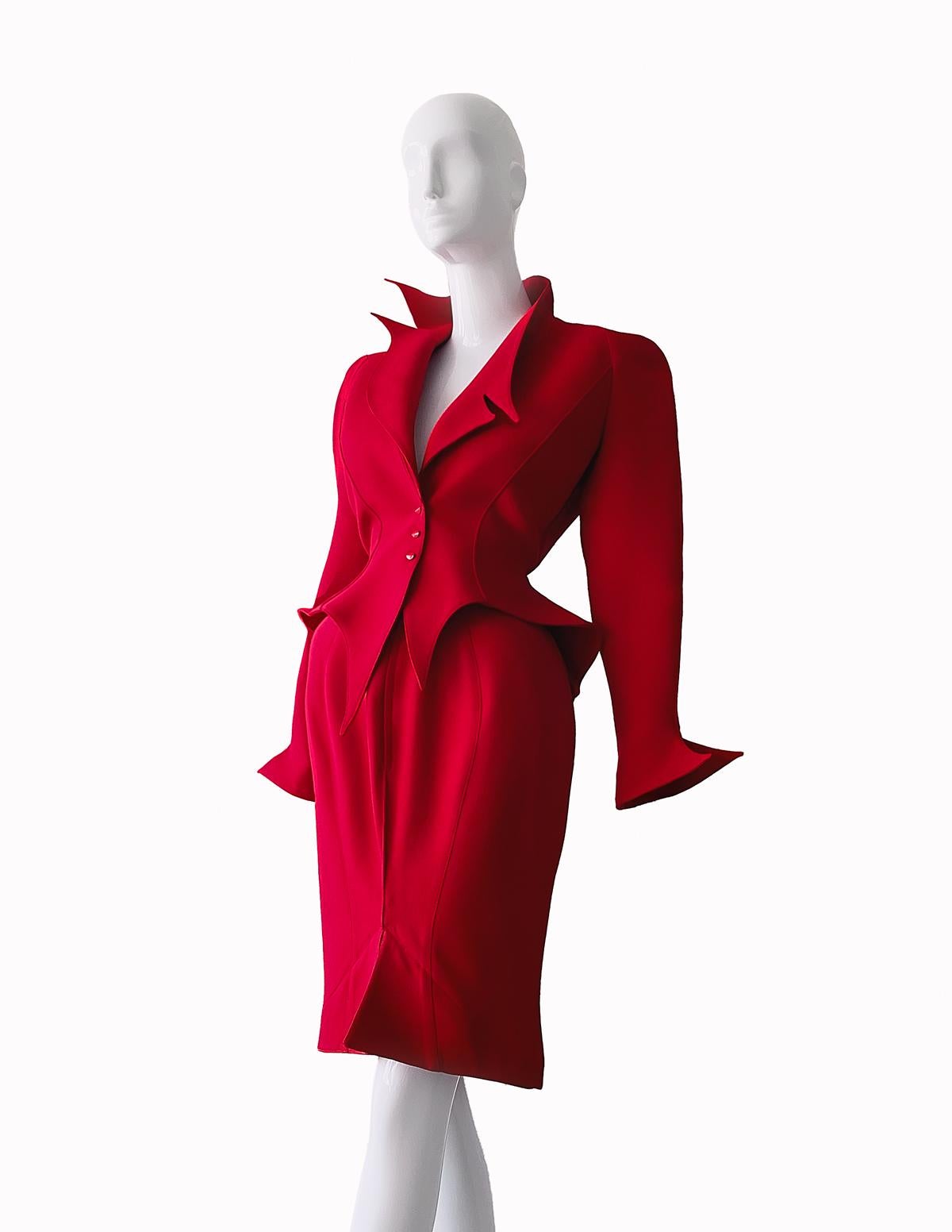 Red The Iconic red Thierry Mugler LES INFERNALES Suit 1988/89