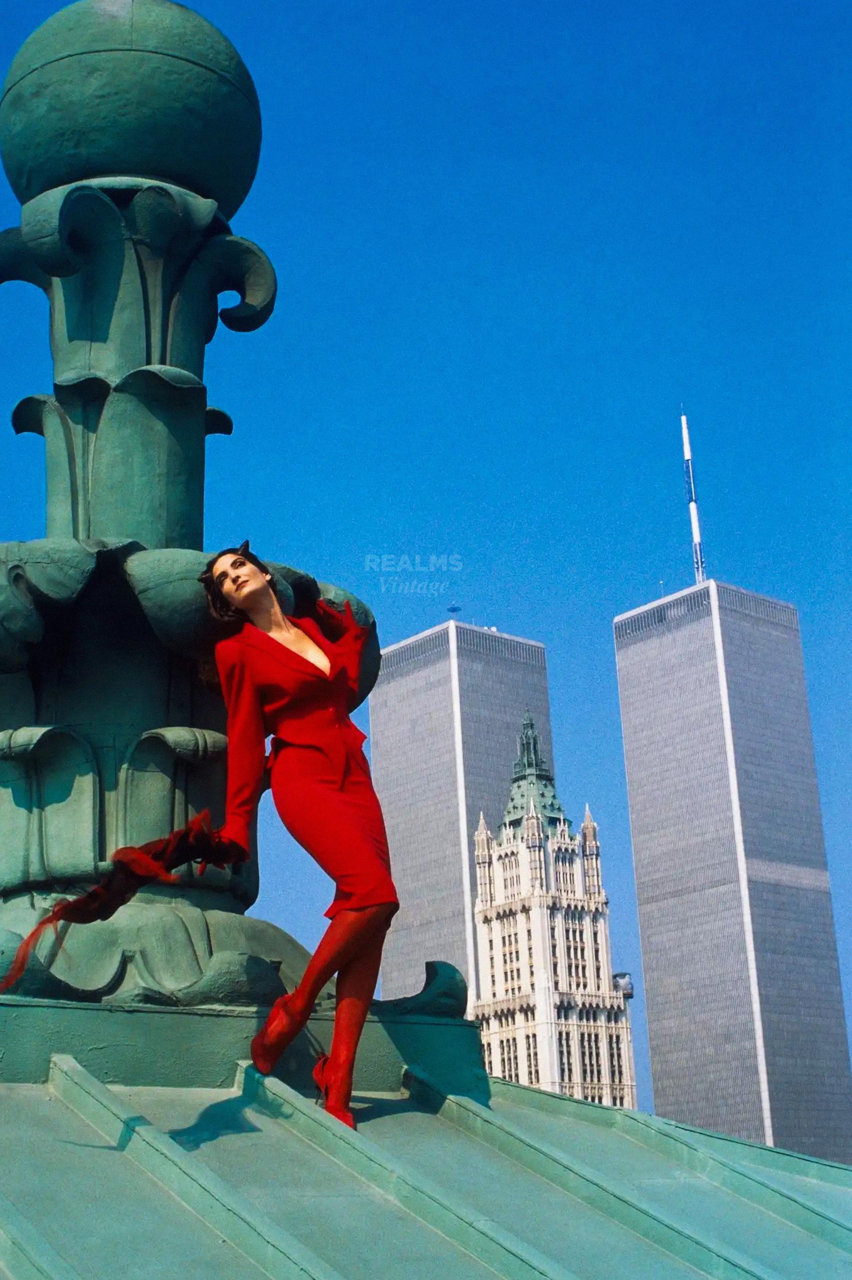 Women's The Iconic red Thierry Mugler LES INFERNALES Suit 1988/89