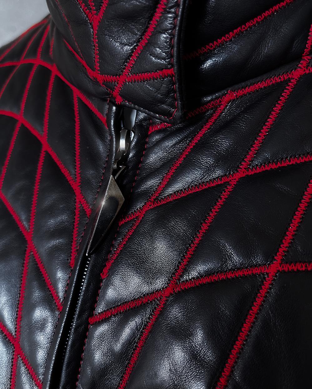 The Iconic Thierry Mugler Couture Anatomique TRON Leather Jacket FW 2001 2