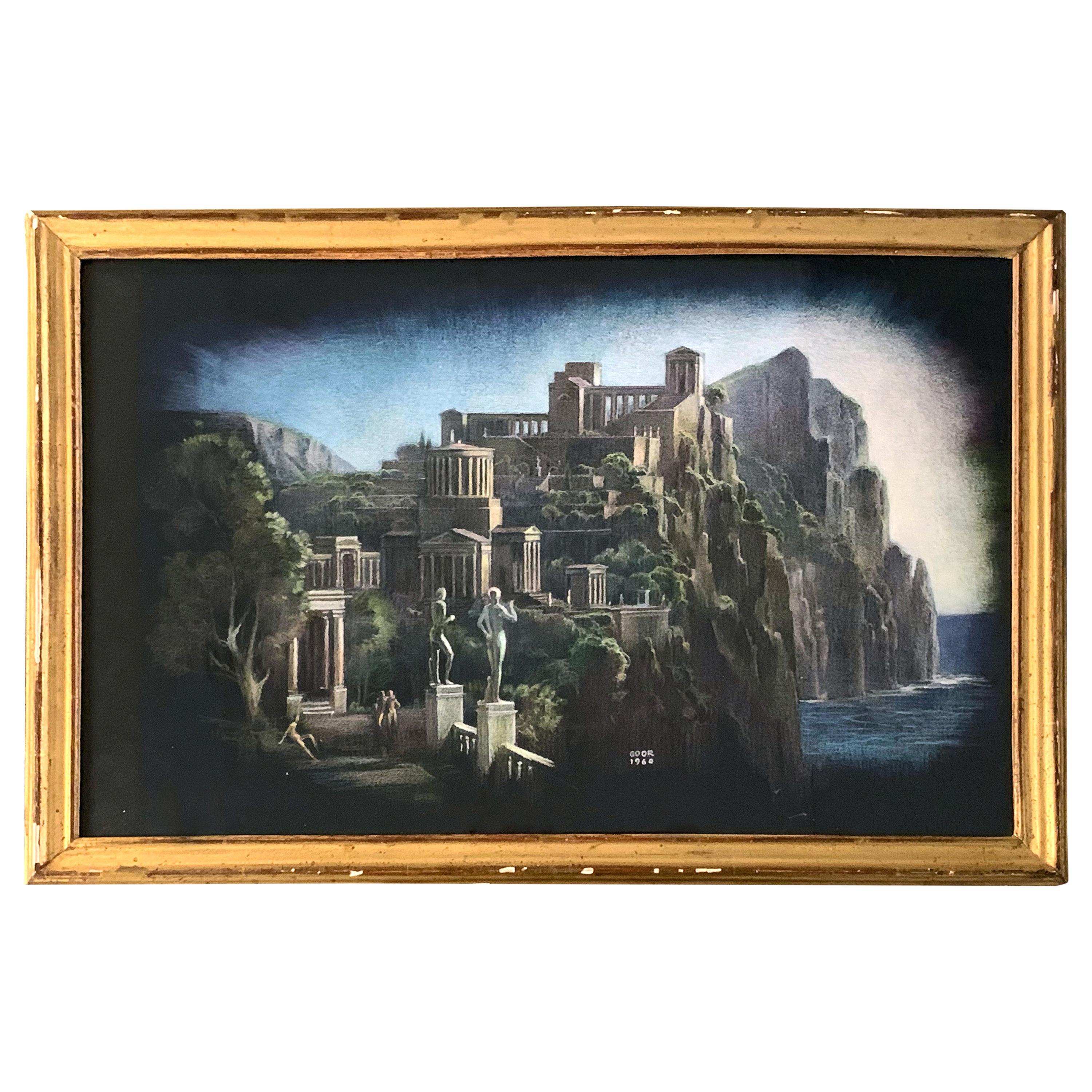 « La ville idéalisée », représentation d'un paradis classique et homophile par Goor en vente