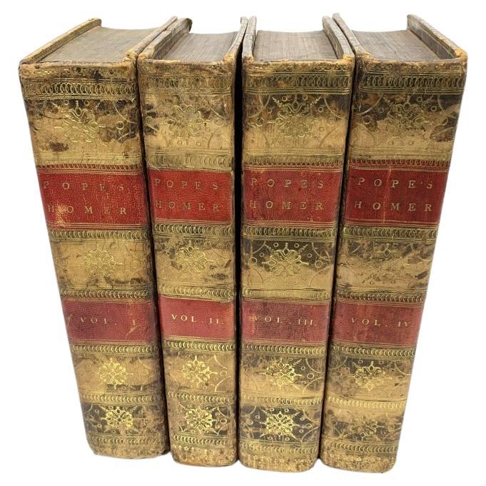 La Ilíada y la Odisea publicadas en Londres en 1810 en 4 volúmenes