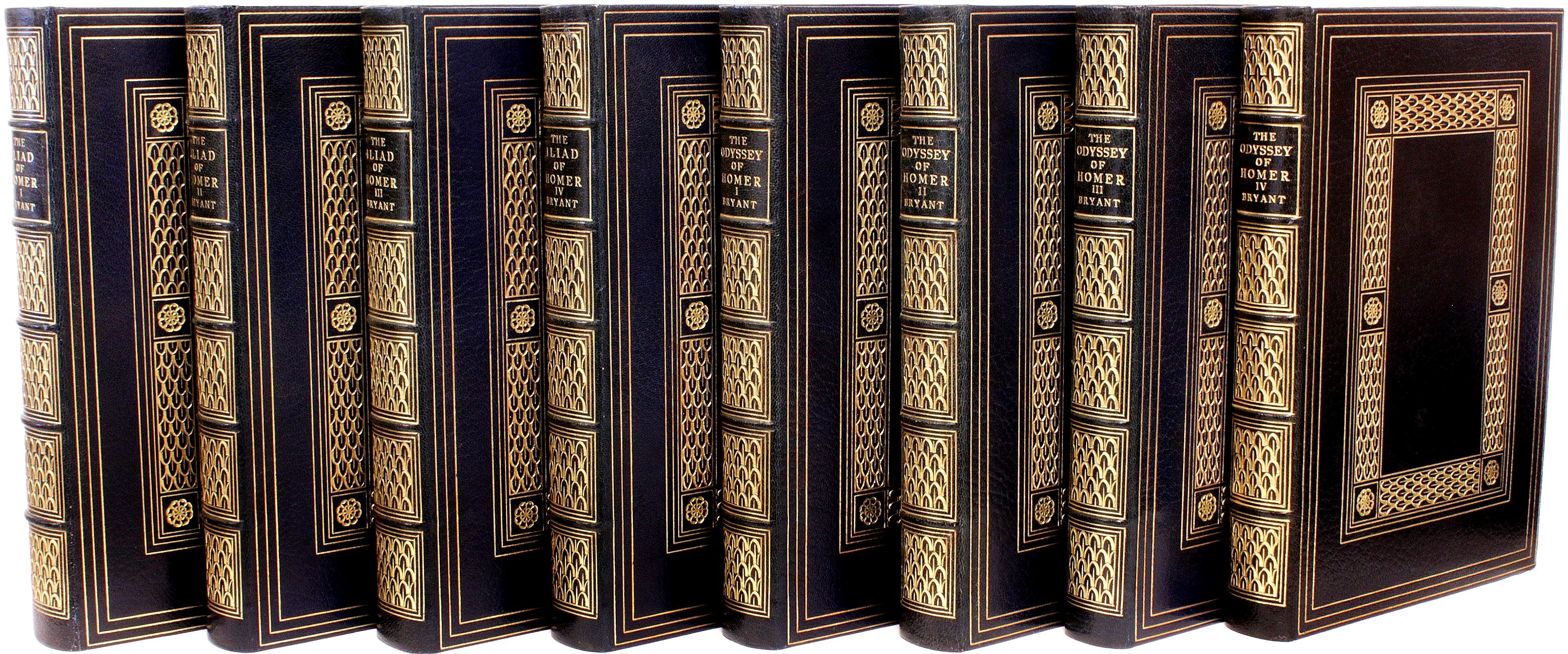 AUTHOR: HOMER (William Cullen Bryant). 

TITLE: The Iliad - and - The Odyssey of Homer.

PUBLISHER: Boston: Houghton Mifflin & Co., 1905.

DESCRIPTION: LARGE PAPER EDITION. 8 vols., large octavo, 10-11/16