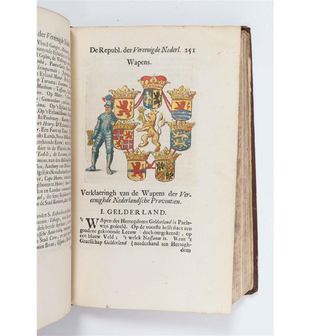 Papier Le monde illustre - Rare chef-d'œuvre héraldique et historique hollandais, 1700 en vente