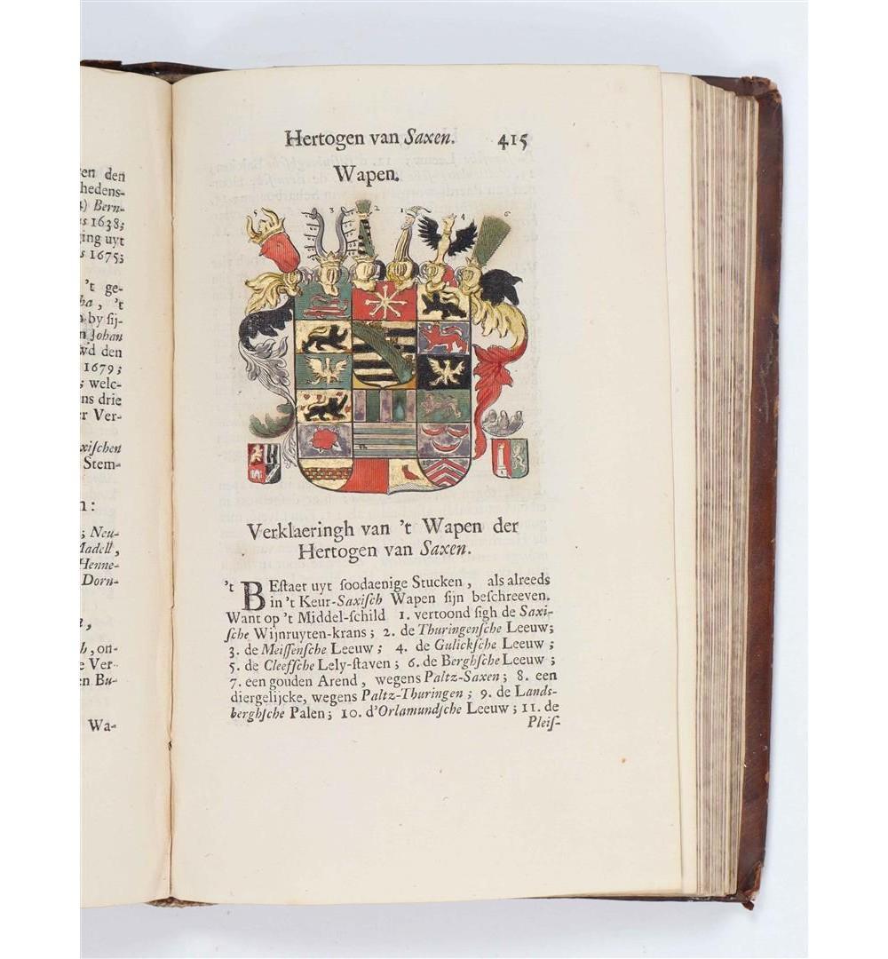 Le monde illustre - Rare chef-d'œuvre héraldique et historique hollandais, 1700 en vente 1