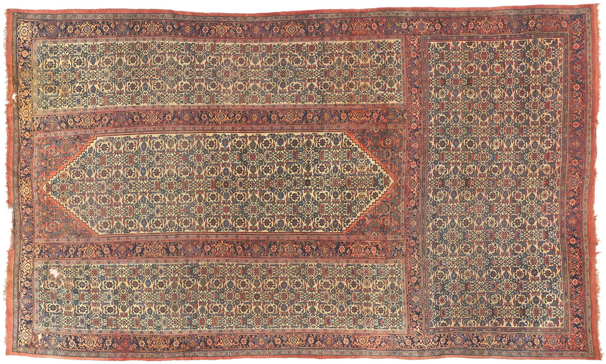 Der kaiserliche Hof: Ein persisches Bijar Triclinium-Meisterwerk aus dem späten 19. im Angebot 2
