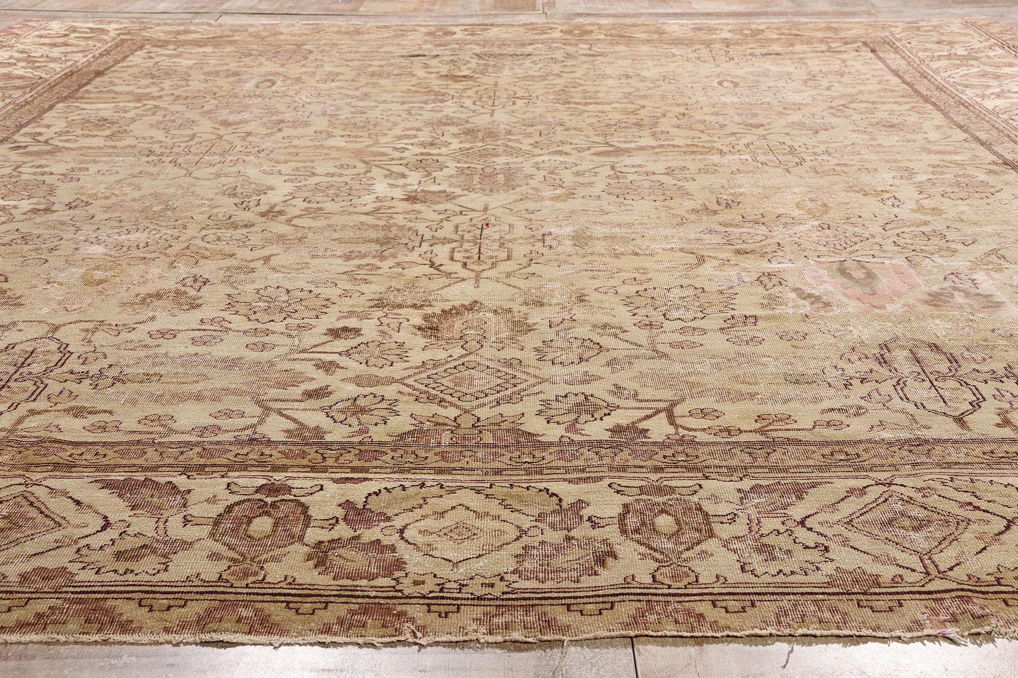 Alfombra antigua india de Agra de finales del siglo XIX, de estilo tradicional en venta 4