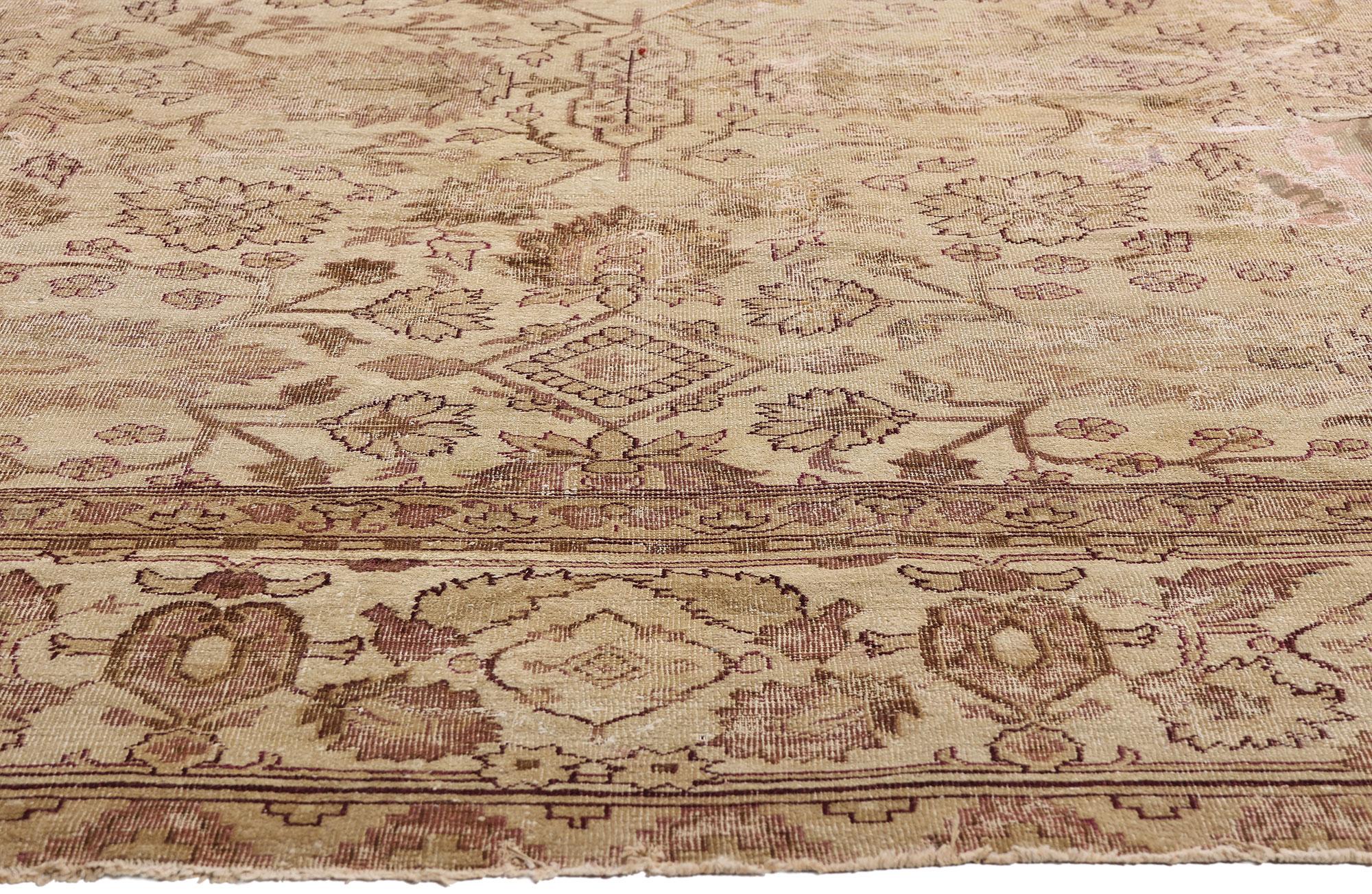 Alfombra antigua india de Agra de finales del siglo XIX, de estilo tradicional en venta 6