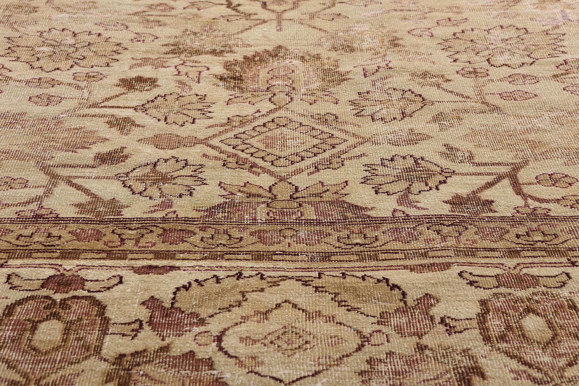 Alfombra antigua india de Agra de finales del siglo XIX, de estilo tradicional en venta 7