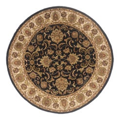 The Imperial Garden: A Round Indian Tabriz Masterpiece of Botanical Elegance