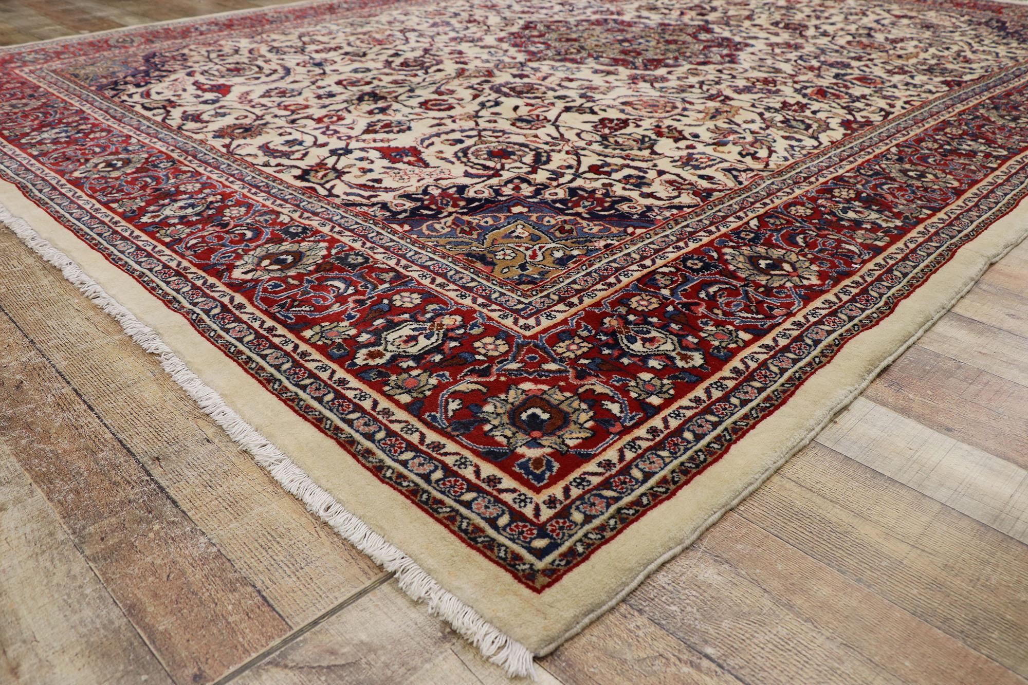 Antiker persischer Mahal-Teppich (Wolle) im Angebot