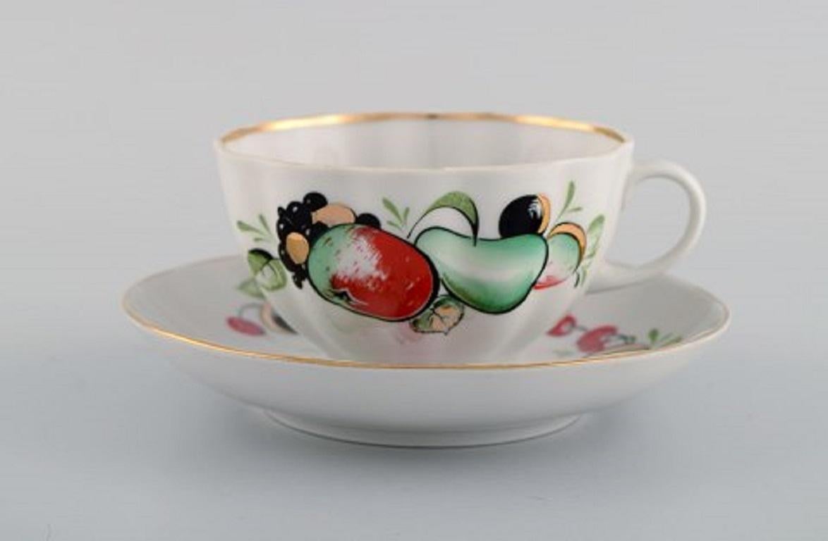 Russian Imperial Lomonosov Porcelain Factory, Soviet Union, Large Tea Service For Sale