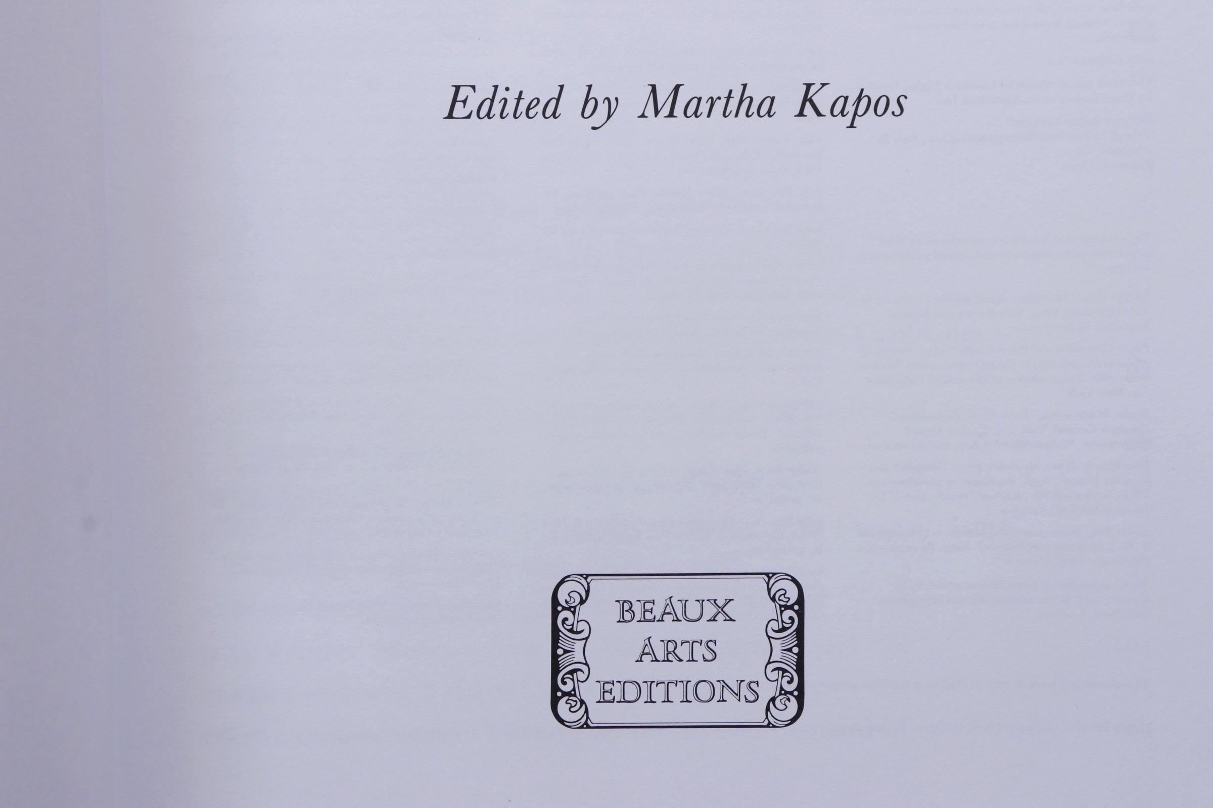 The Impressionists - A Retrospective, édité par Martha Kapos. Un grand livre à couverture rigide avec jaquette, publié par Beaux Arts Editions en 1991. Comprend 116 illustrations en couleur et 117 en noir et blanc. 380 pages.
