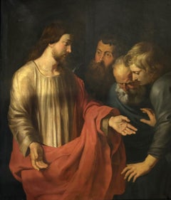 „Die Unerschrockenheit des Heiligen Thomas Öl auf Leinwand nach Rubens' Triptychon, um 18