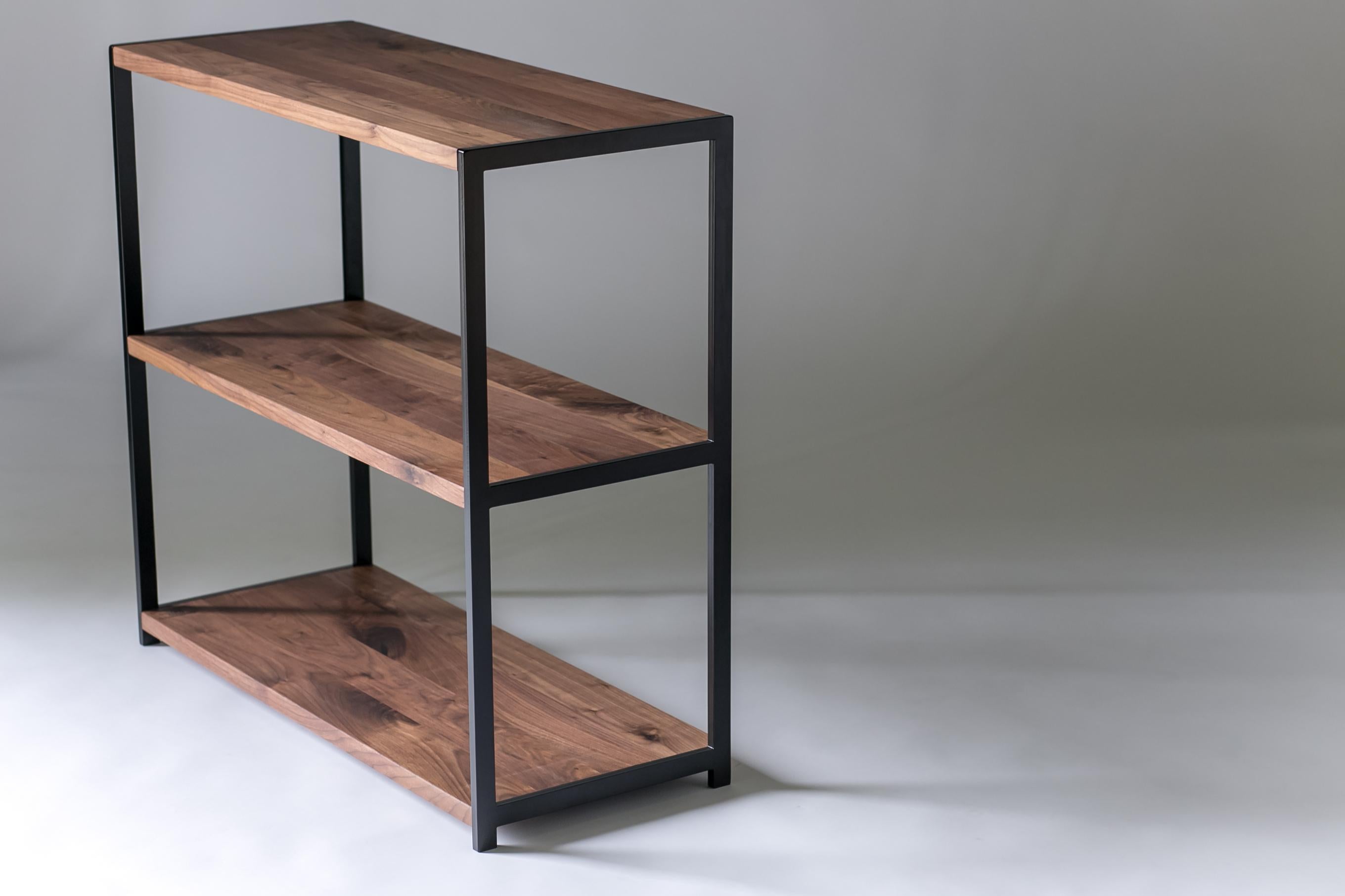 modern steel bookshelf