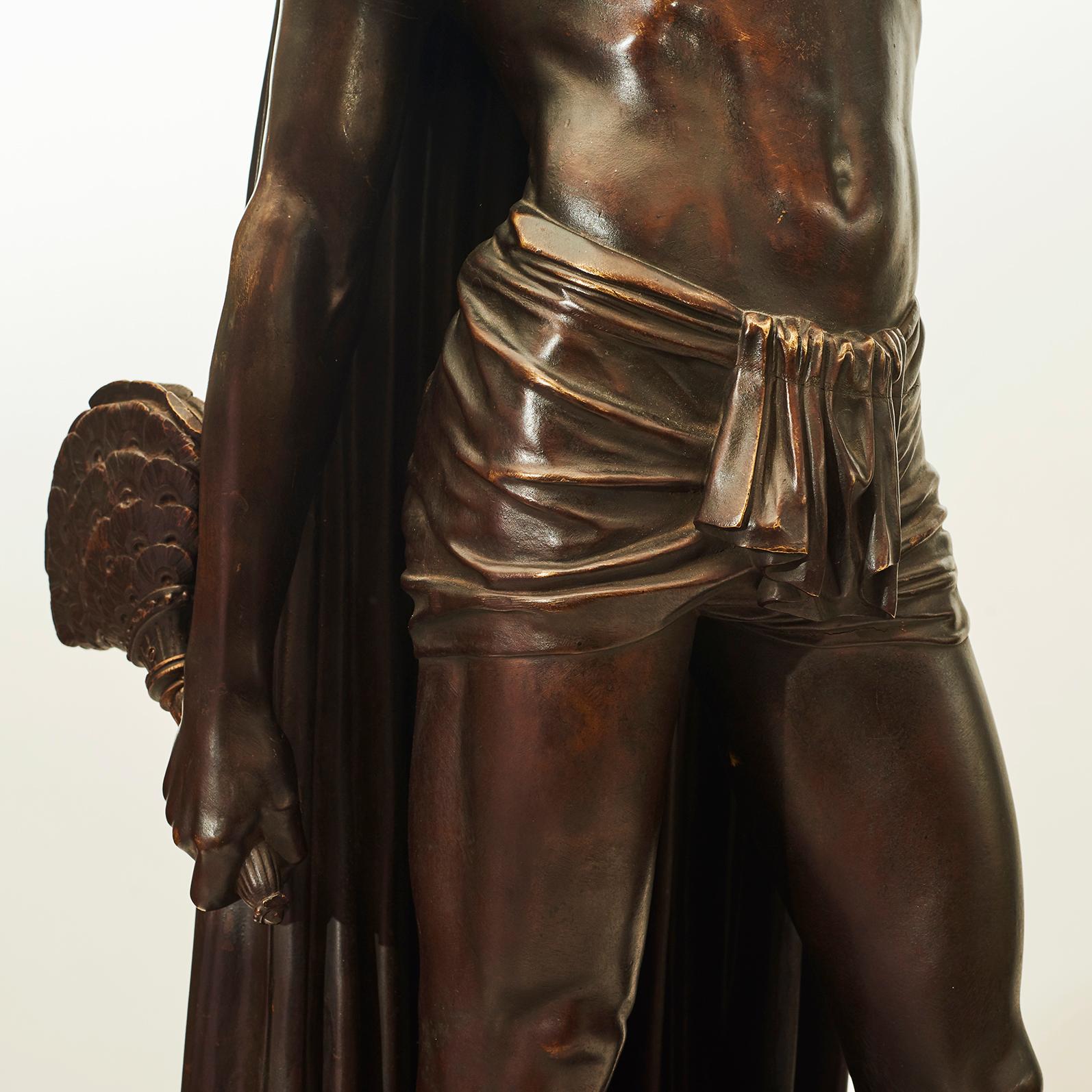 ‘The Indian Slave’ Bronze Lamp by François-Christophe Armand Toussaint 4
