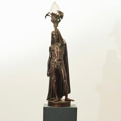 lampe en bronze "L'esclave indien" de François-Christophe Armand Toussaint