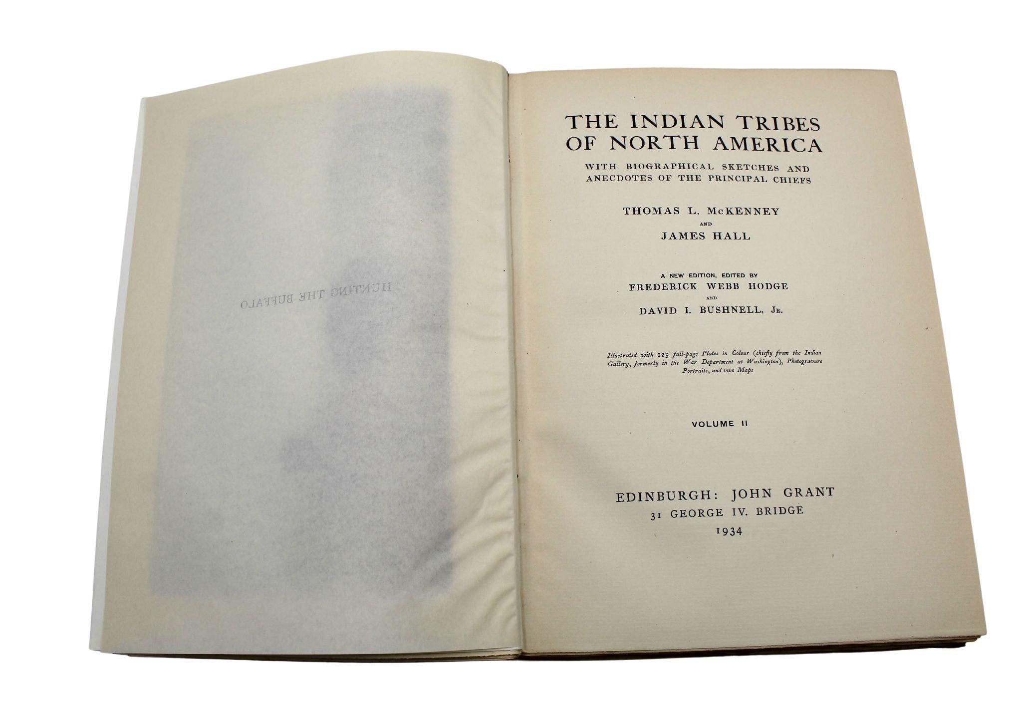 Les tribus indiennes d'Amérique du Nord par Thomas McKenney & A Hall, 3 Vols. en vente 4