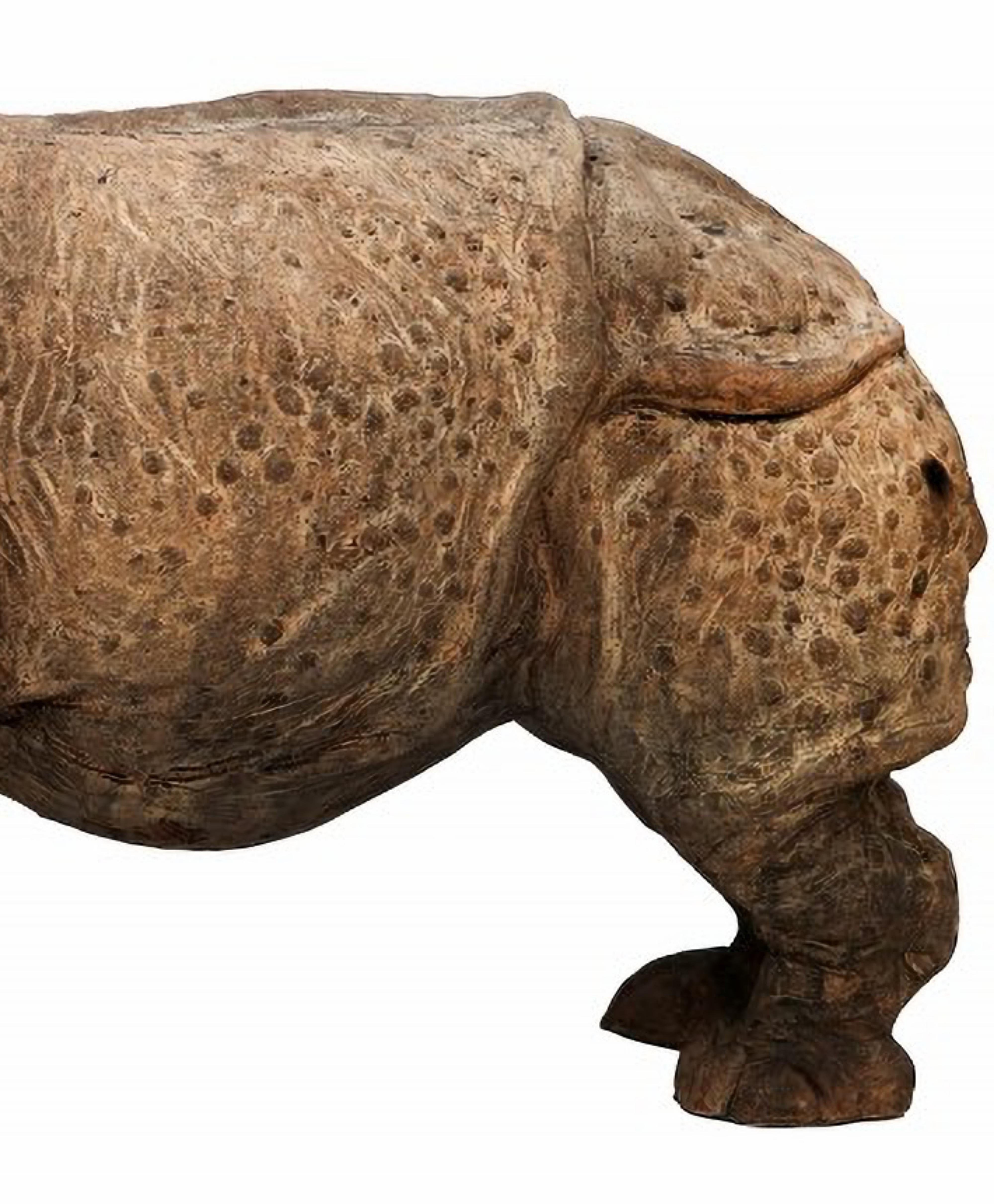 THE INDIAN TUSCANY TERRACOTTA RHINO FROM ASSAM 20th Century
Florence - Italy
Typical Indian Rhinoceros from Assam.
HEIGHT 35 cm
WIDTH 27 cm
LENGTH 37 cm
WEIGHT 15 Kg
MATERIAL Terracotta