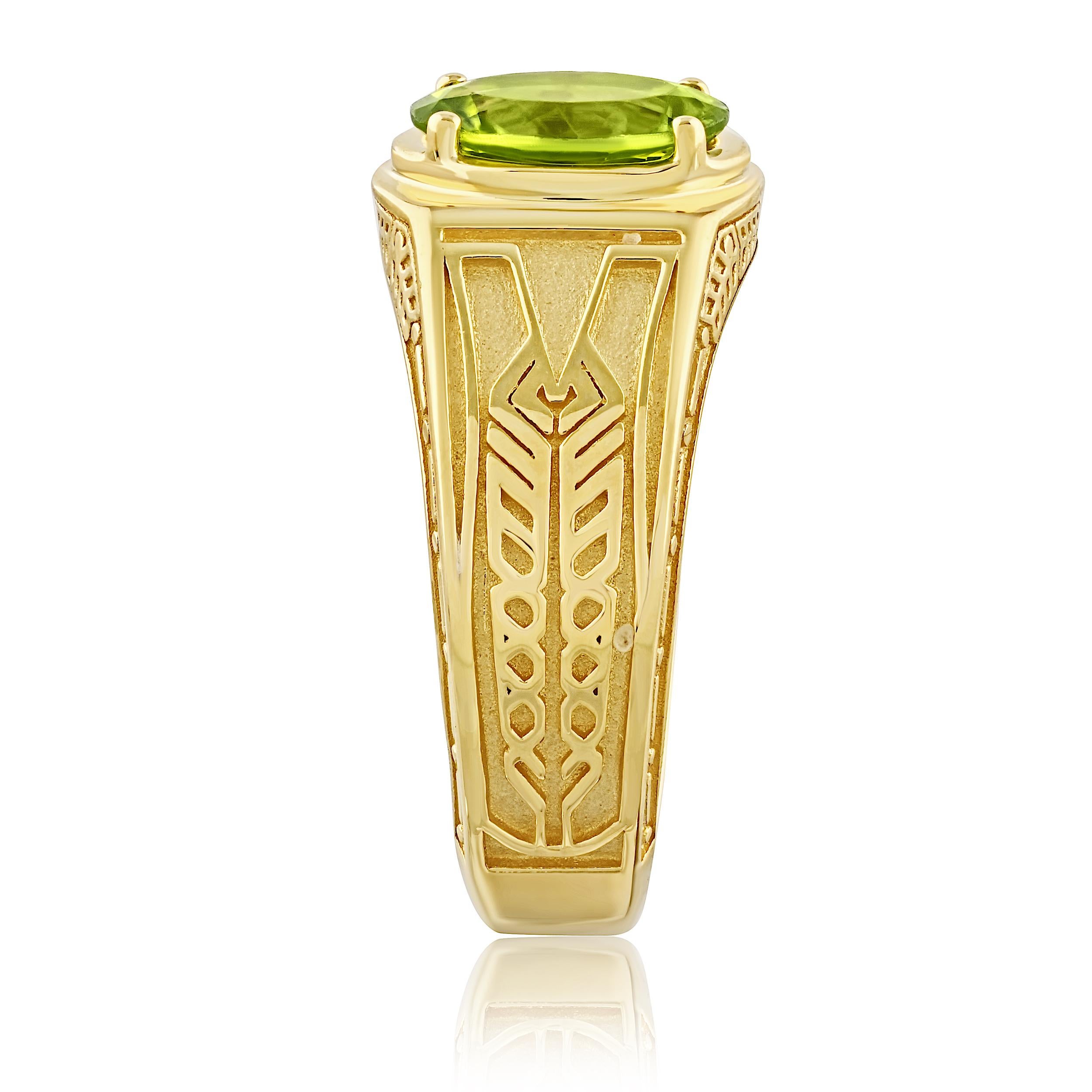 Taglio ovale The Inevitable Signet Ring With Infinity Stone in vendita