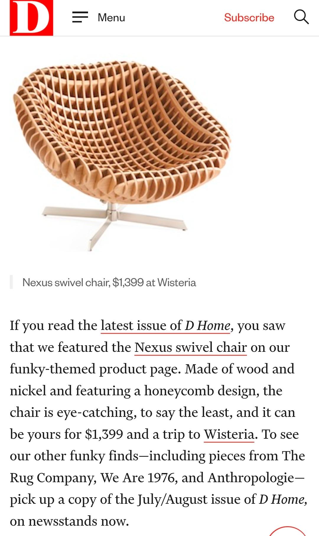 La Infame Silla Giratoria Nexus Wisteria AKA Waffle en venta 12